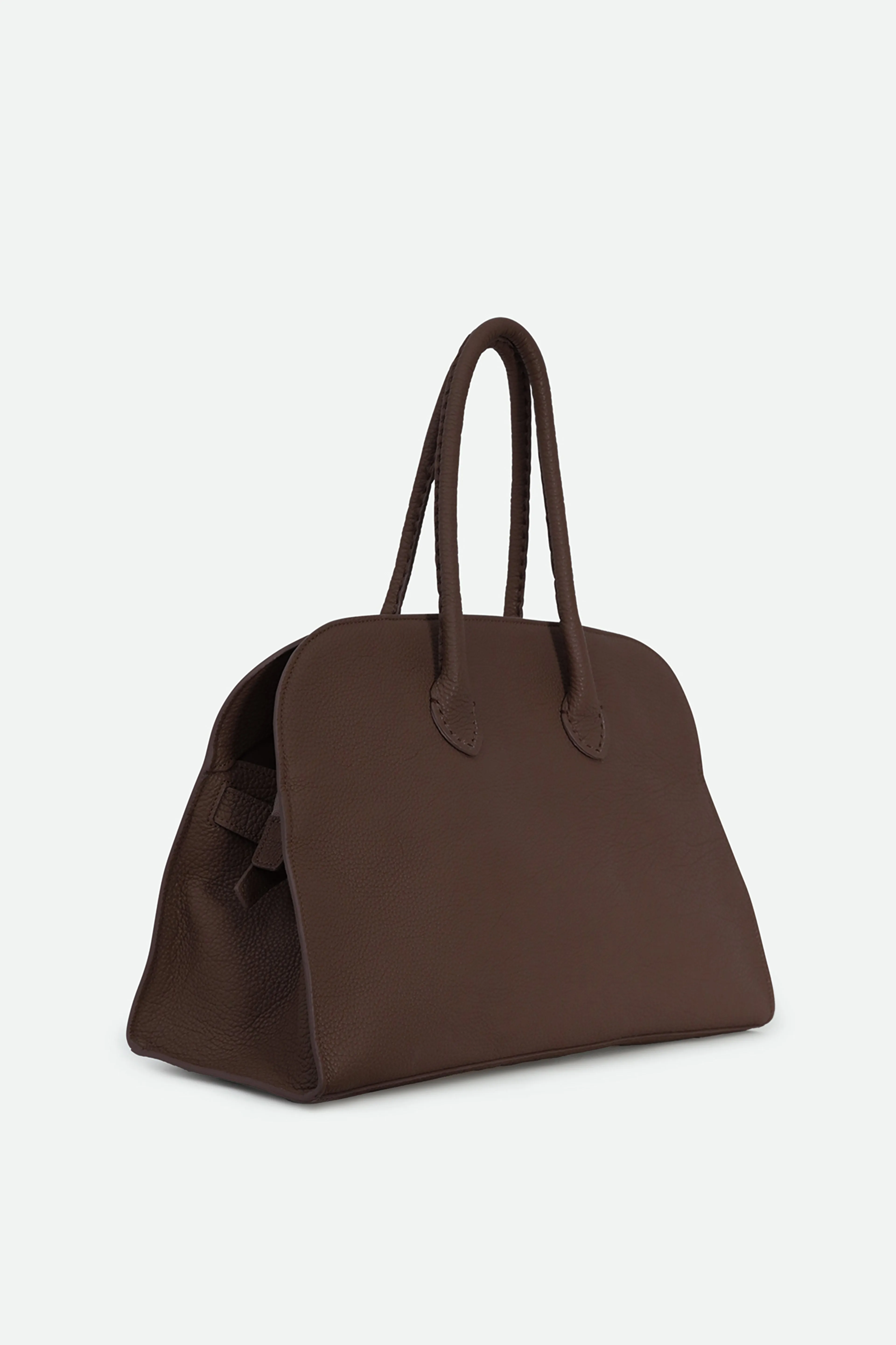 ARDEN HANDBAG IN ITALIAN LEATHER CHOCOLATE