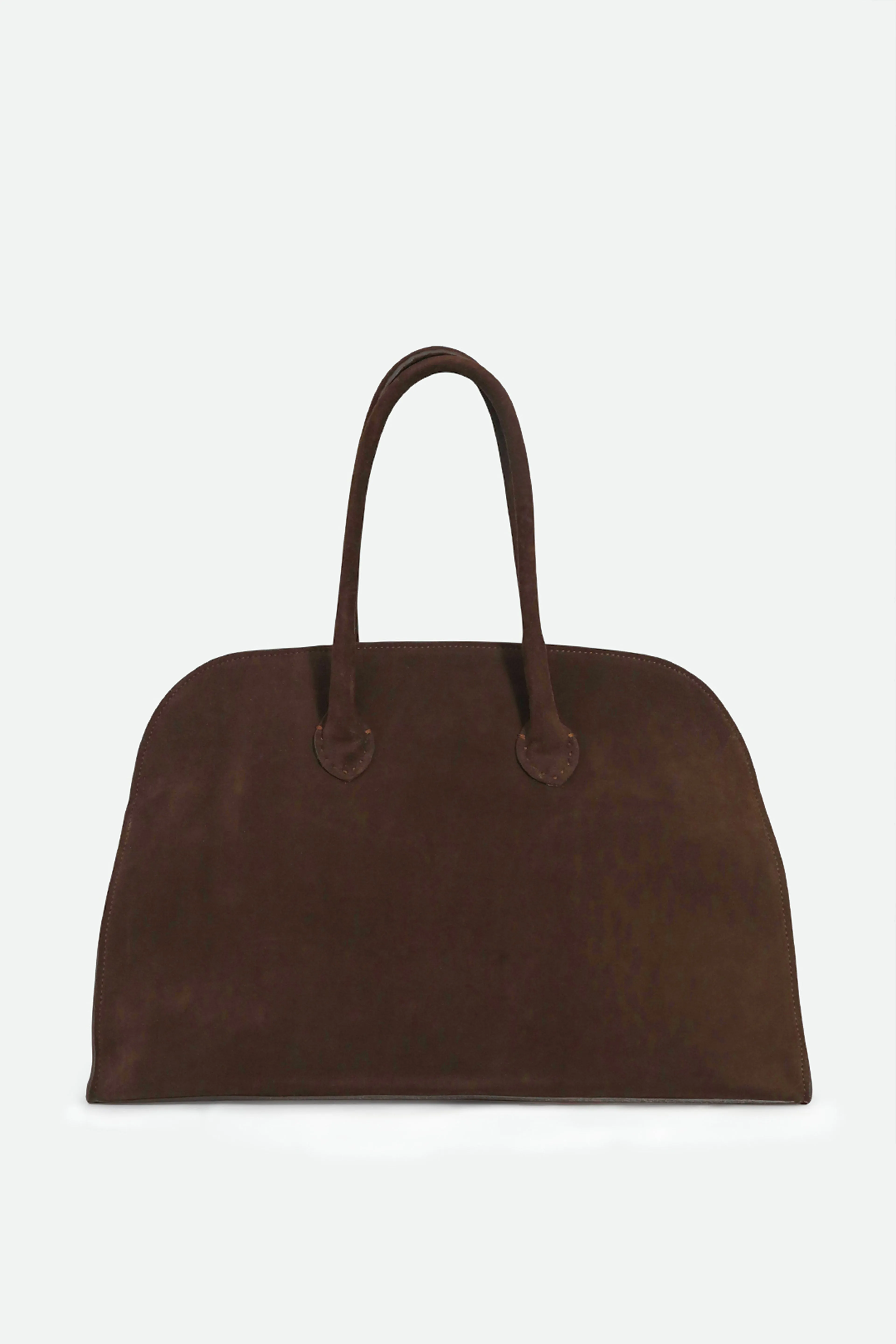 ARDEN HANDBAG IN ITALIAN SUEDE DARK BROWN