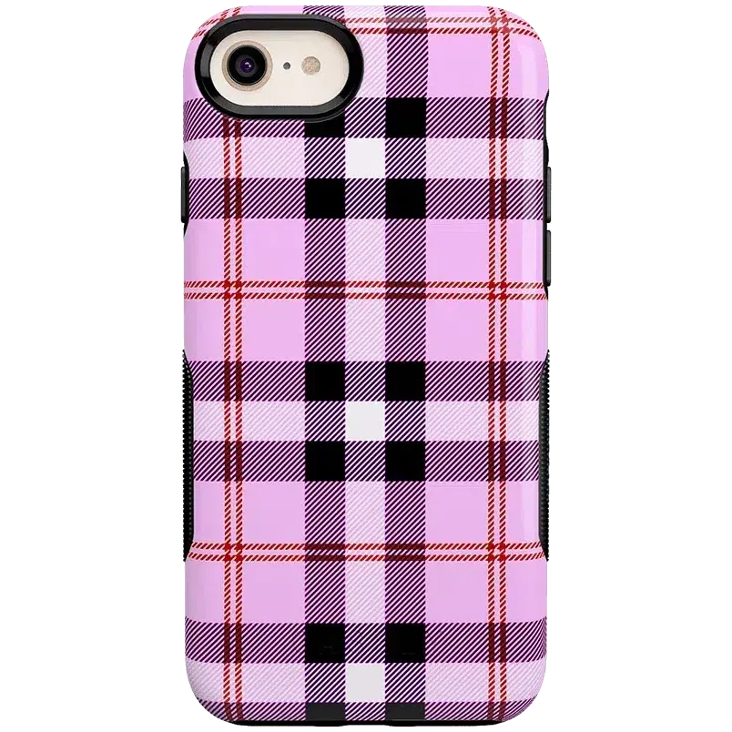 As if! | Light Purple Plaid Case