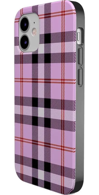 As if! | Light Purple Plaid Case