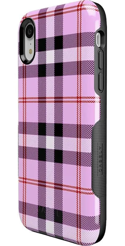 As if! | Light Purple Plaid Case