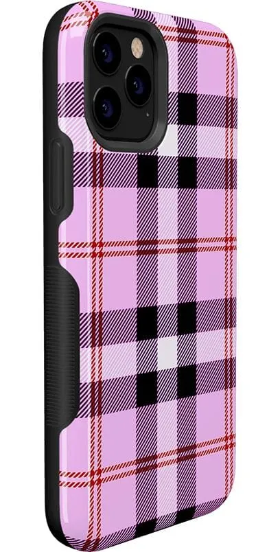 As if! | Light Purple Plaid Case