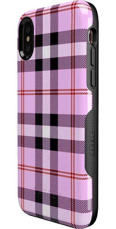 As if! | Light Purple Plaid Case