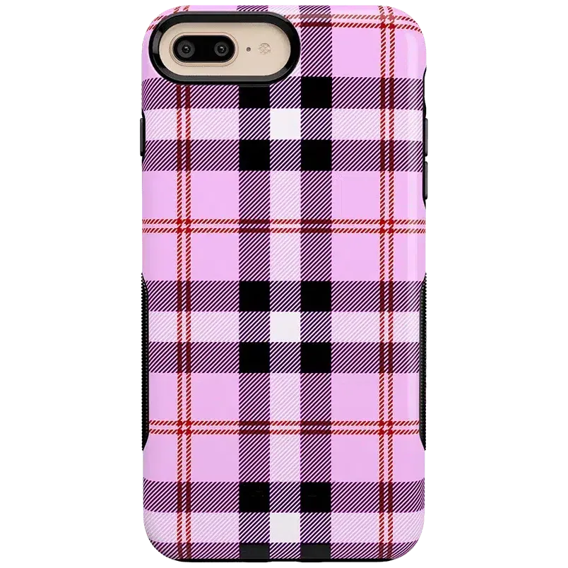 As if! | Light Purple Plaid Case