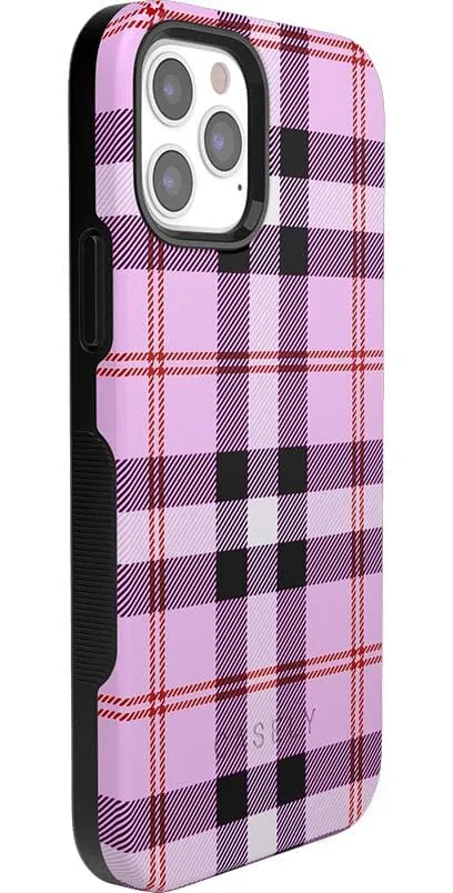 As if! | Light Purple Plaid Case