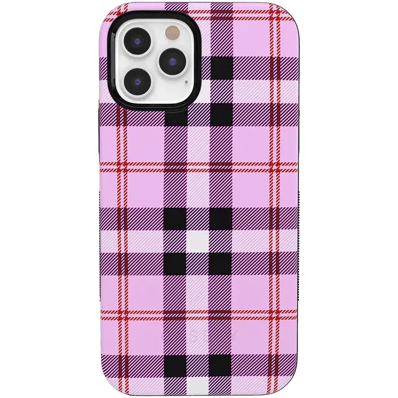 As if! | Light Purple Plaid Case