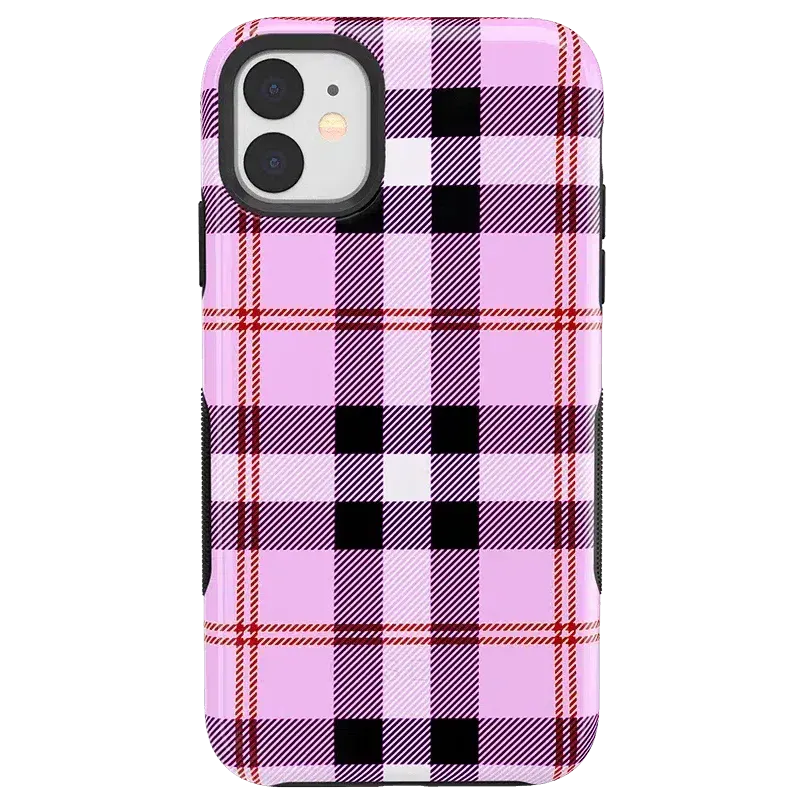 As if! | Light Purple Plaid Case