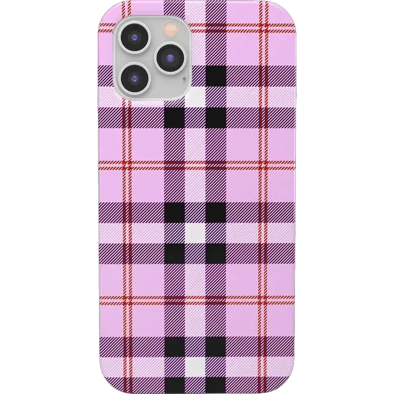 As if! | Light Purple Plaid Case