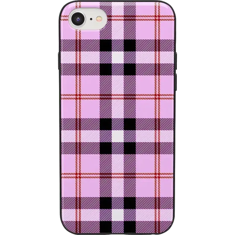 As if! | Light Purple Plaid Case