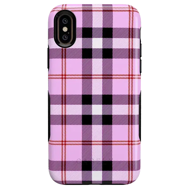 As if! | Light Purple Plaid Case