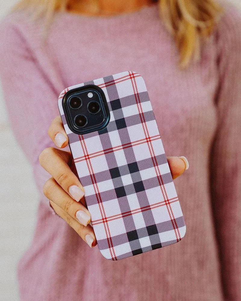 As if! | Light Purple Plaid Case