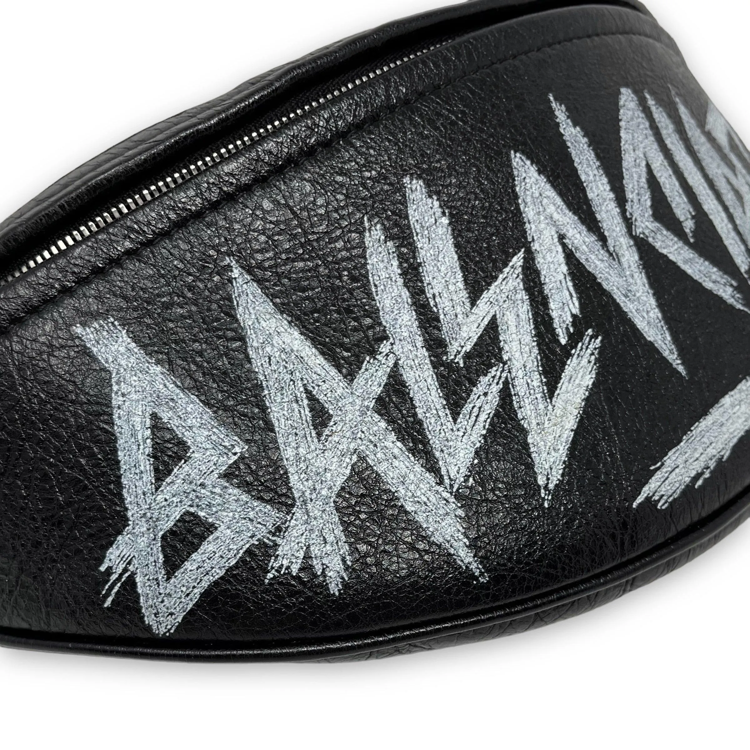 Balenciaga Black Graffiti Souvenir Shoulder Belt Bag