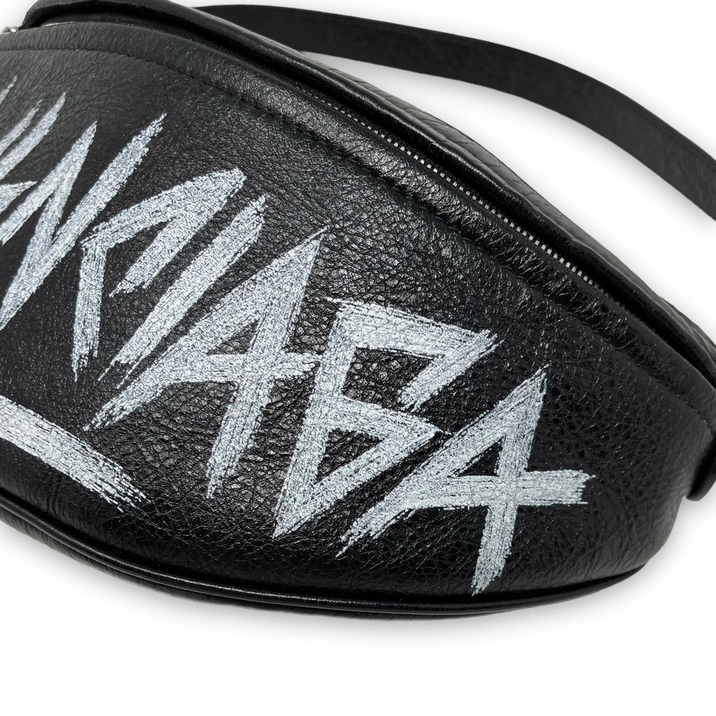 Balenciaga Black Graffiti Souvenir Shoulder Belt Bag