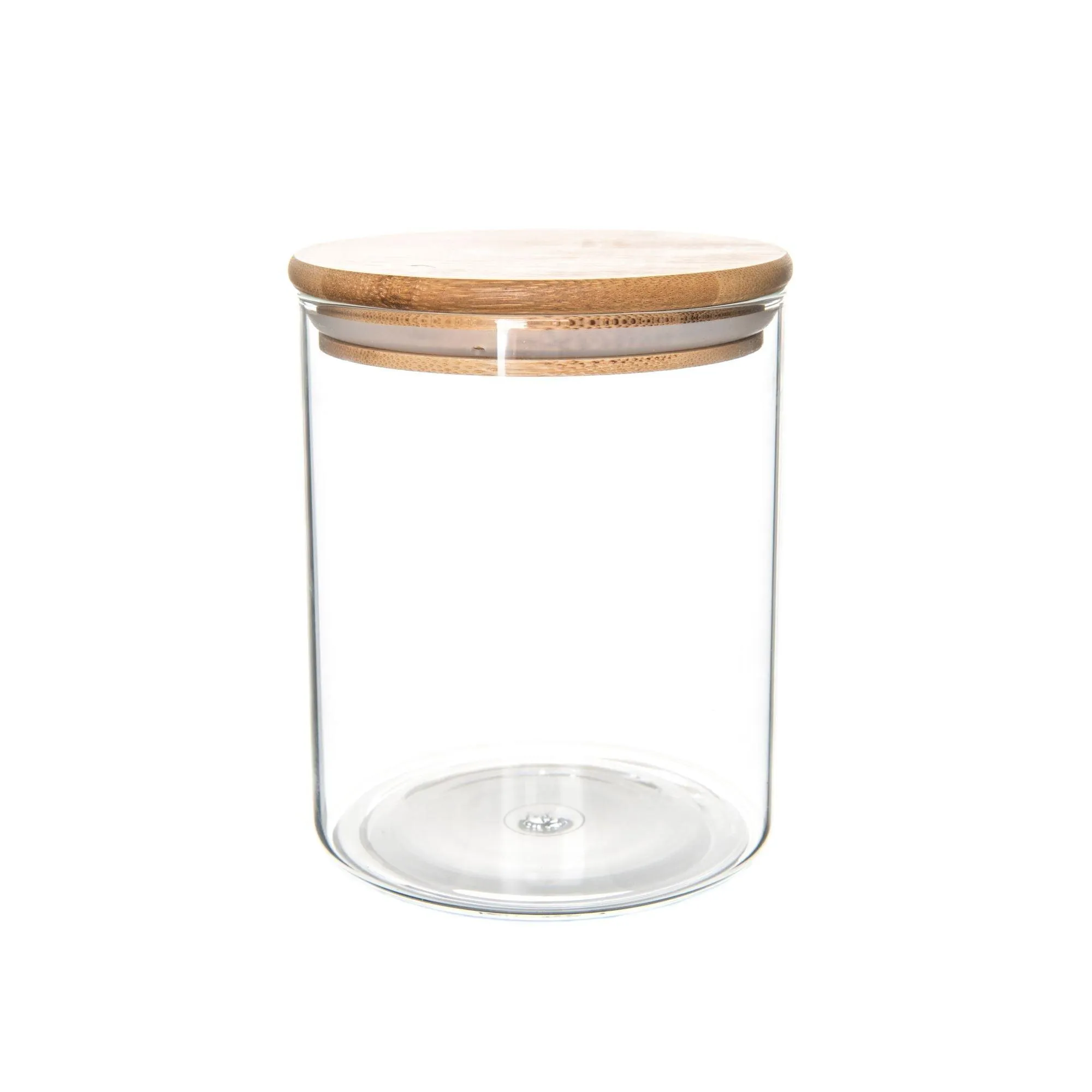 Bamboo Glass Jars Small Pantry Container Pack