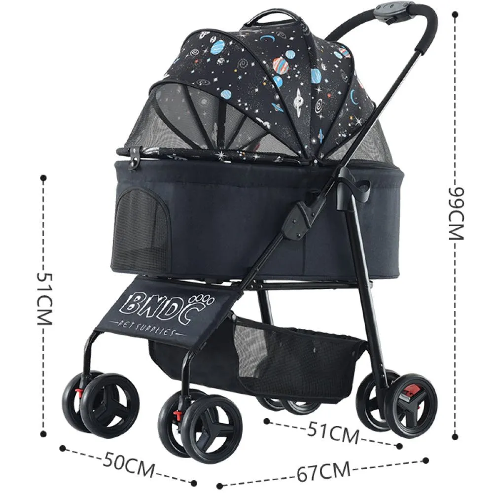 BNDC Pet Stroller 107 For Cats & Dogs (Sky)