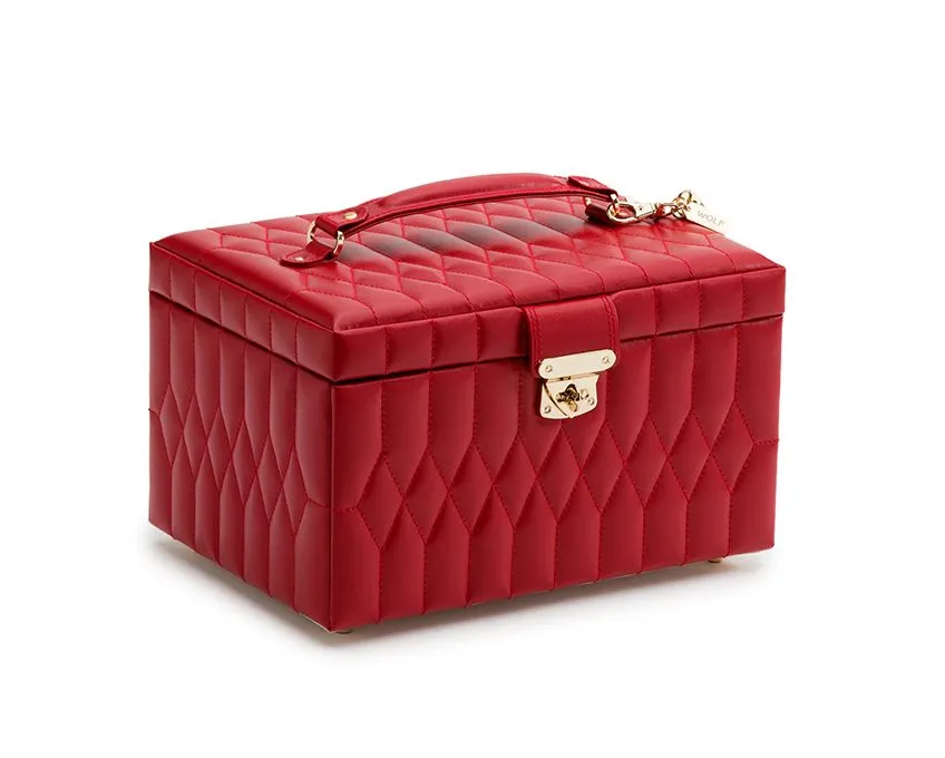 Caroline Medium Jewelry Box (Red)