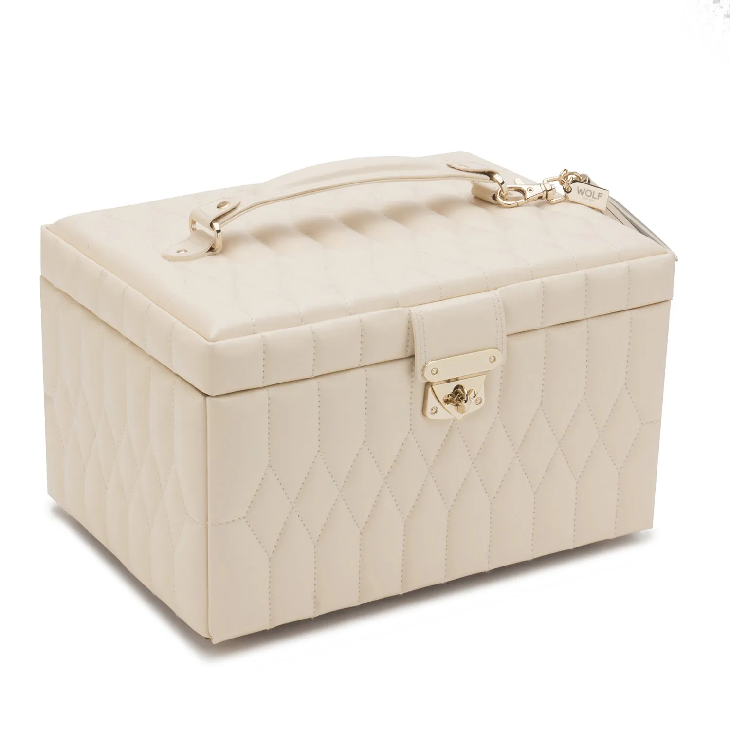 Caroline Medium Jewelry Case Ivory