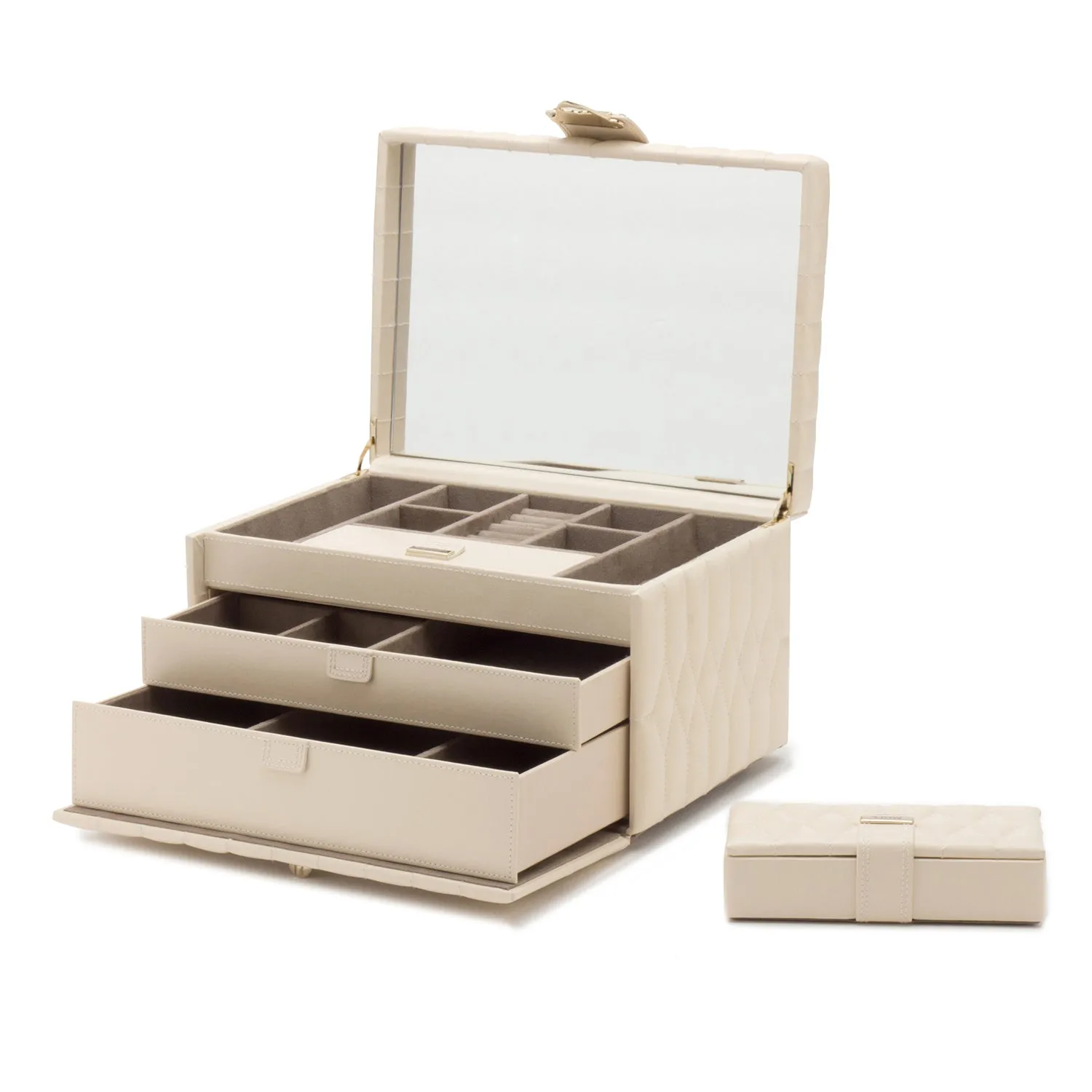 Caroline Medium Jewelry Case Ivory