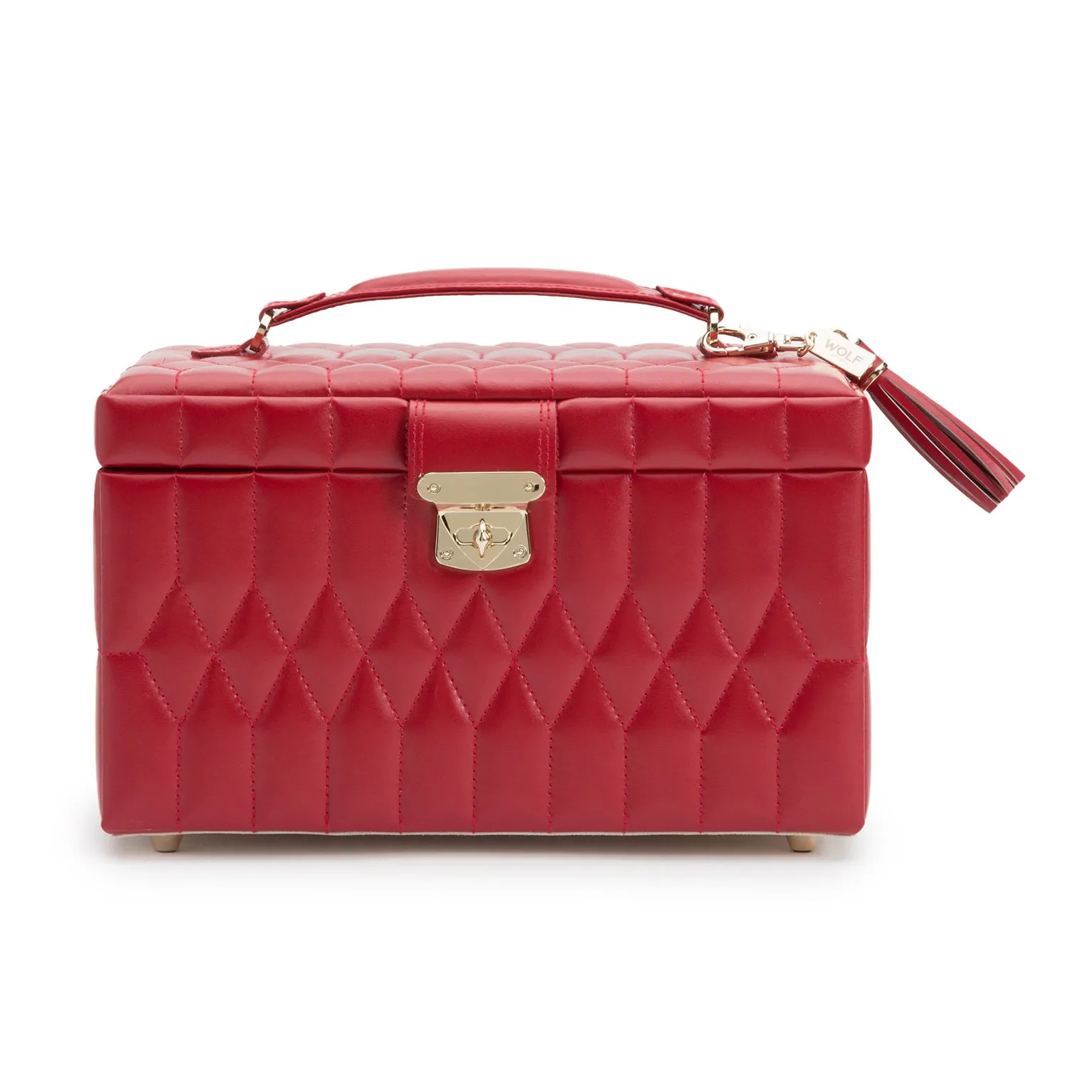 Caroline Medium Jewelry Case Red