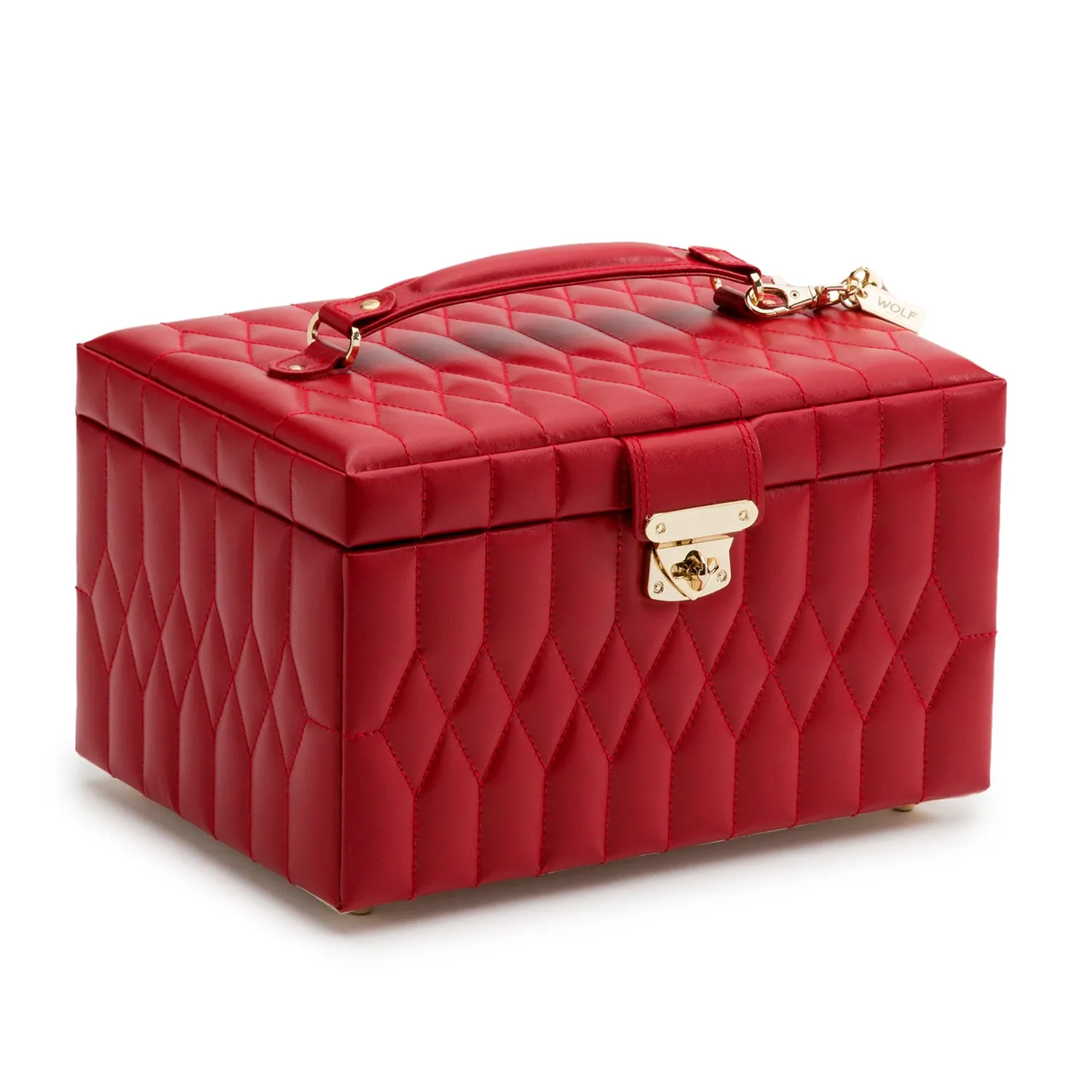 Caroline Medium Jewelry Case Red