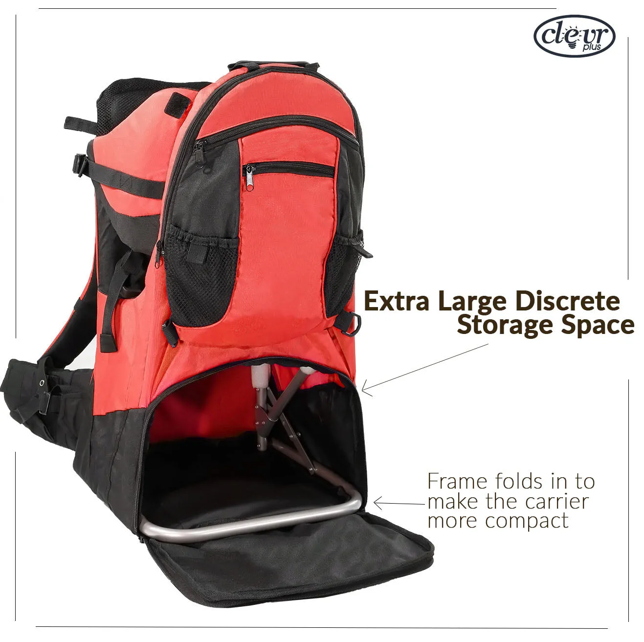 Deluxe Baby Backpack Child Carrier, Red