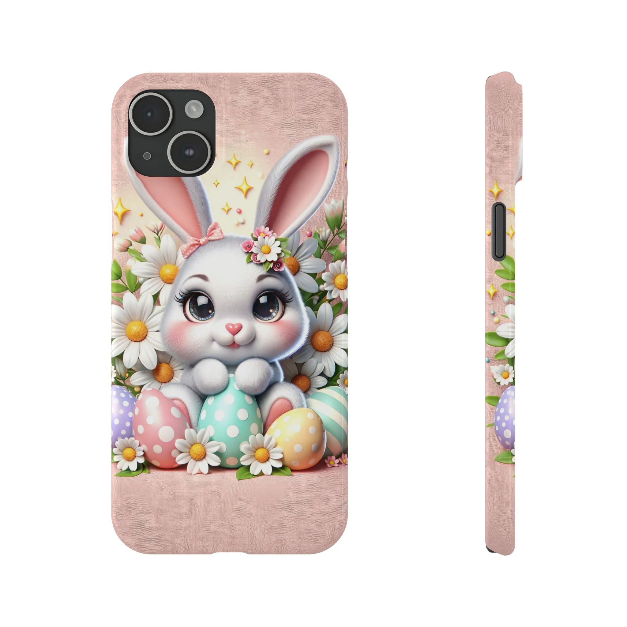 Easter Bunny Design Sleek Elegance Wireless-Charging Compatible Phone Case Slim Phone Case compatible with over 20 iphone models