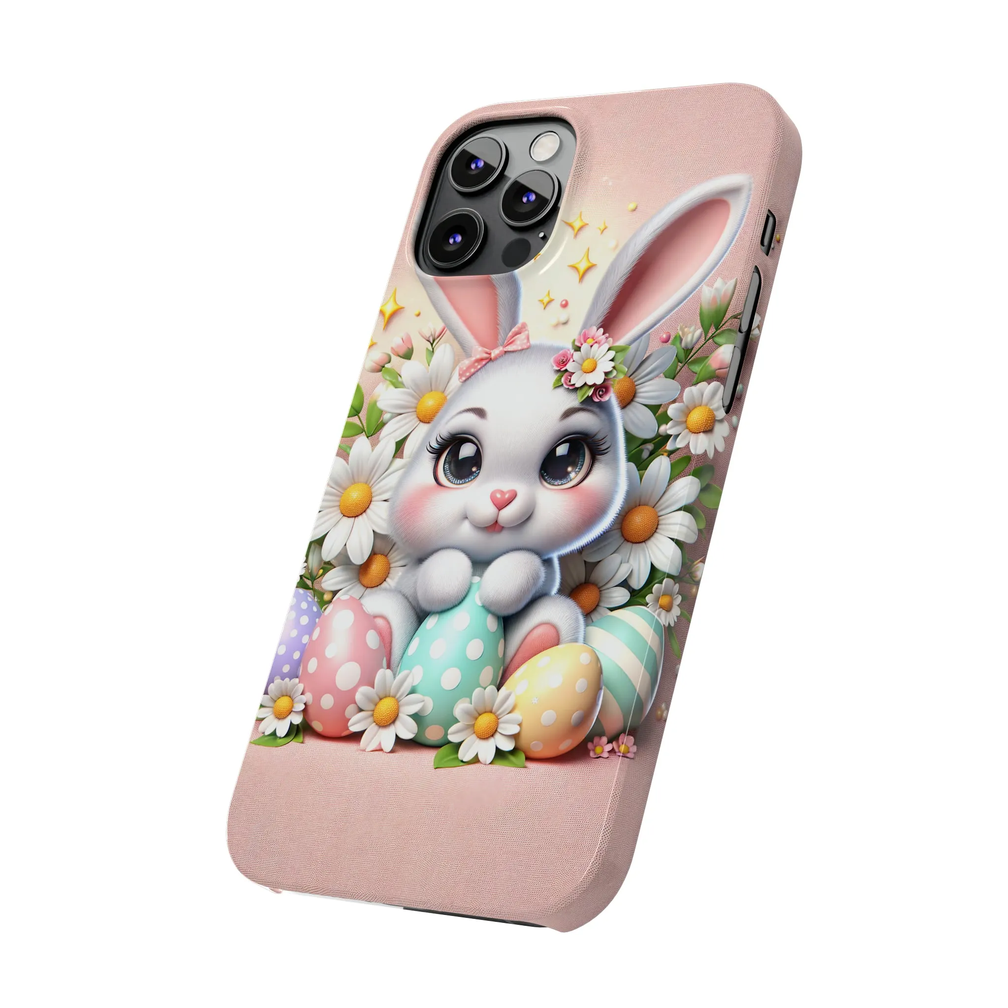 Easter Bunny Design Sleek Elegance Wireless-Charging Compatible Phone Case Slim Phone Case compatible with over 20 iphone models