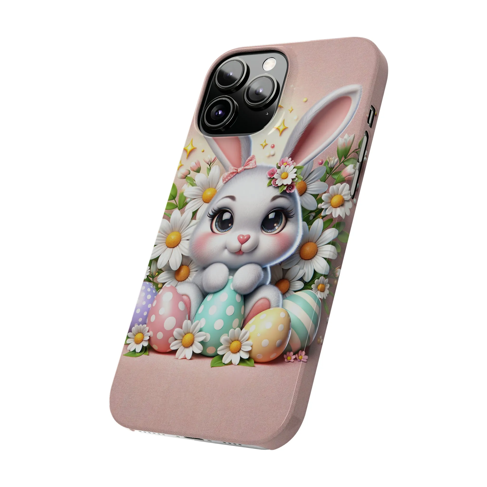 Easter Bunny Design Sleek Elegance Wireless-Charging Compatible Phone Case Slim Phone Case compatible with over 20 iphone models