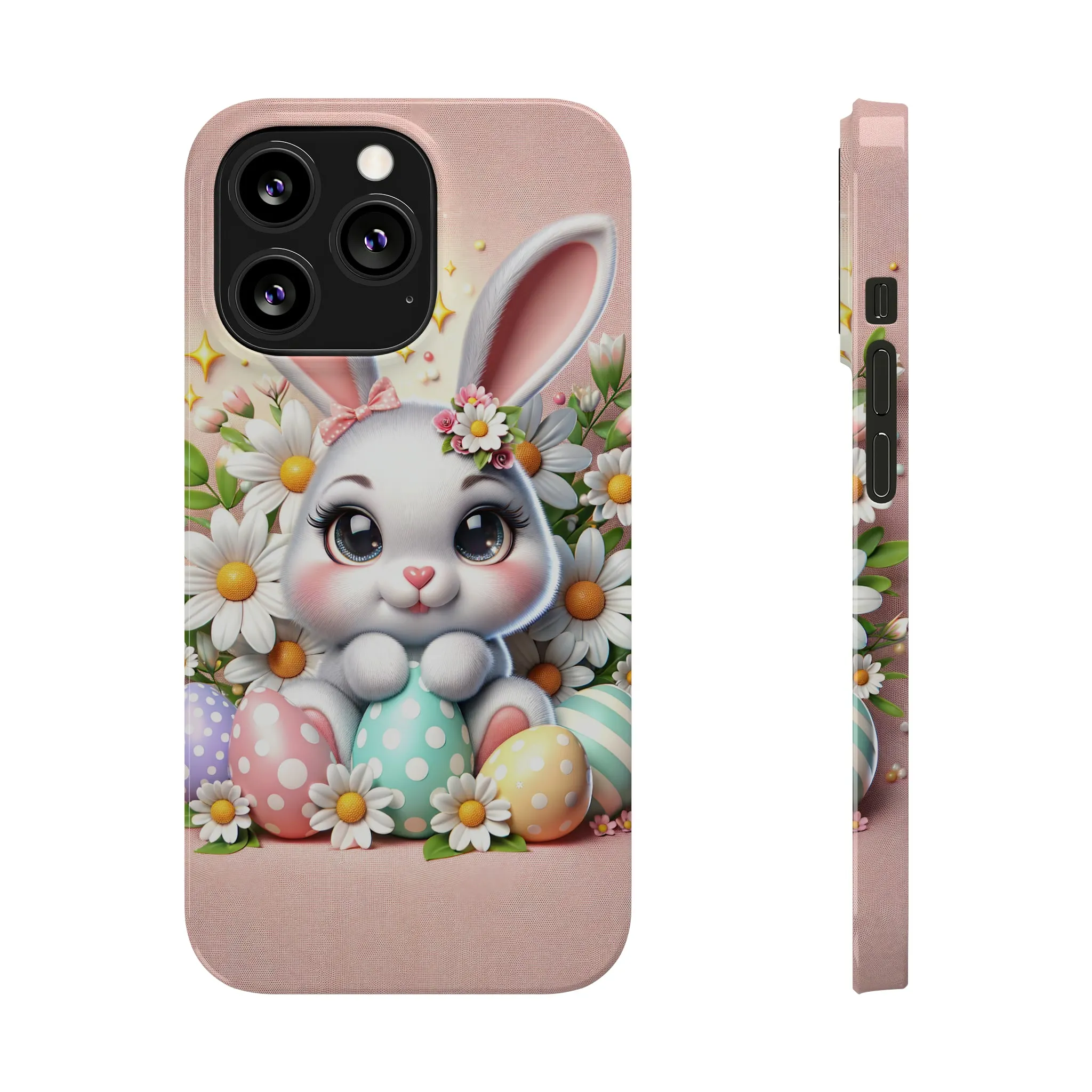 Easter Bunny Design Sleek Elegance Wireless-Charging Compatible Phone Case Slim Phone Case compatible with over 20 iphone models