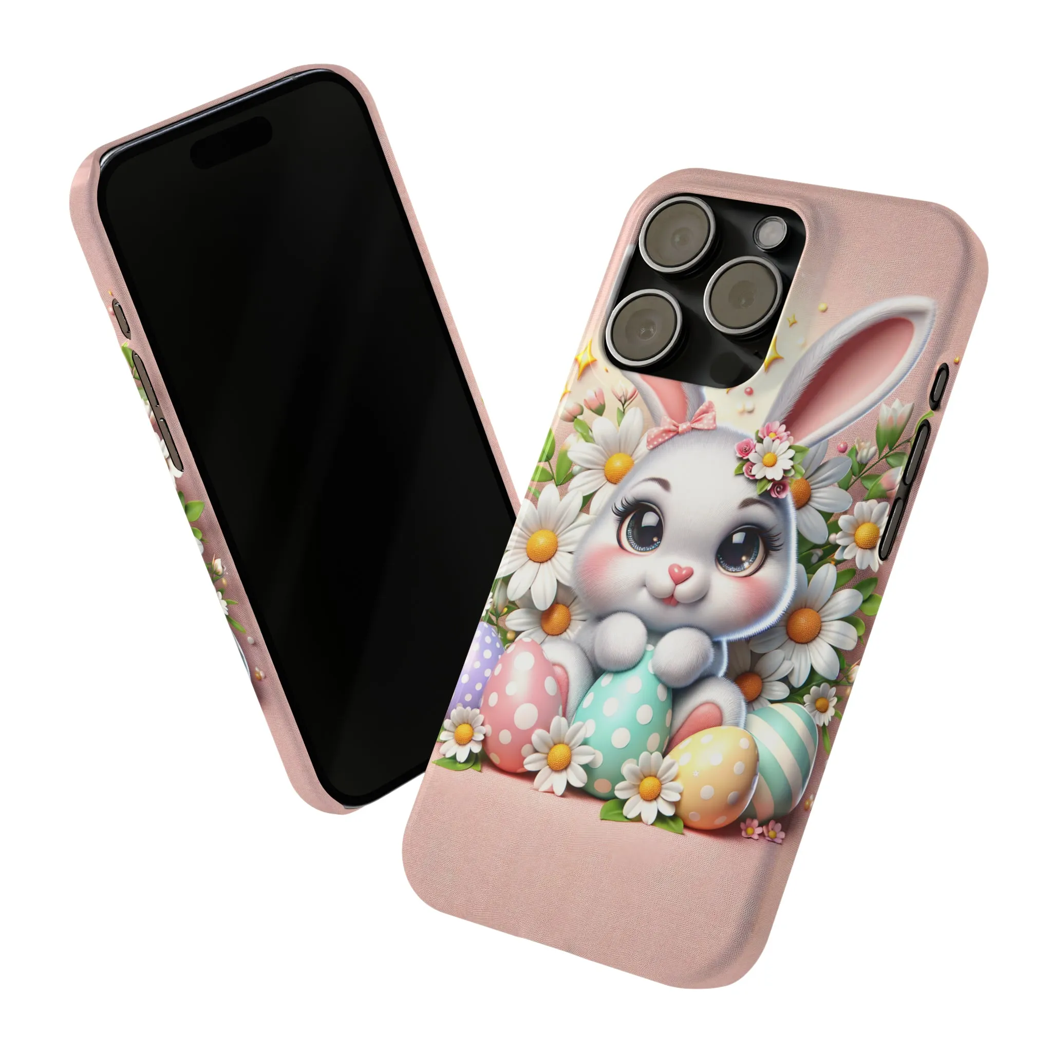 Easter Bunny Design Sleek Elegance Wireless-Charging Compatible Phone Case Slim Phone Case compatible with over 20 iphone models