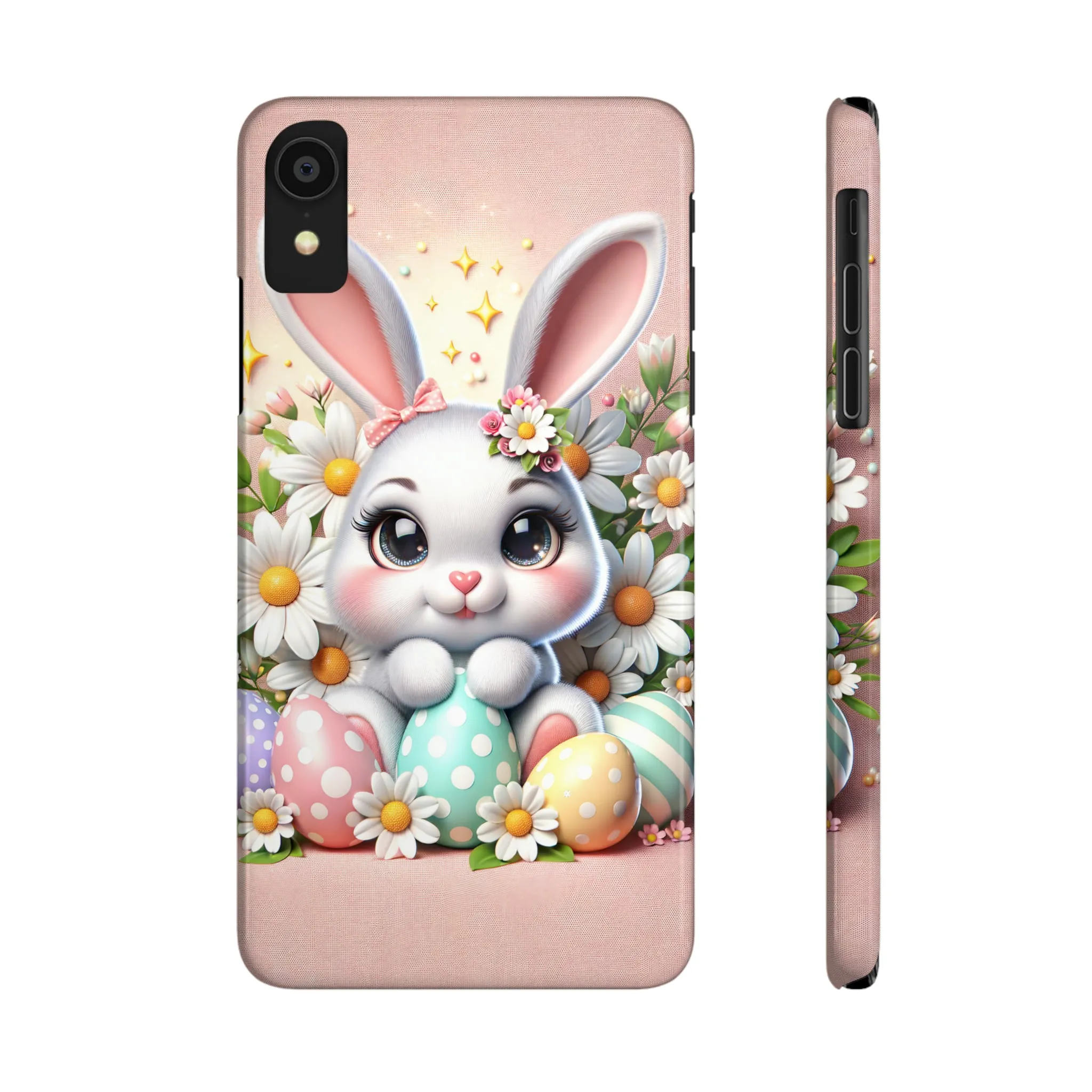 Easter Bunny Design Sleek Elegance Wireless-Charging Compatible Phone Case Slim Phone Case compatible with over 20 iphone models