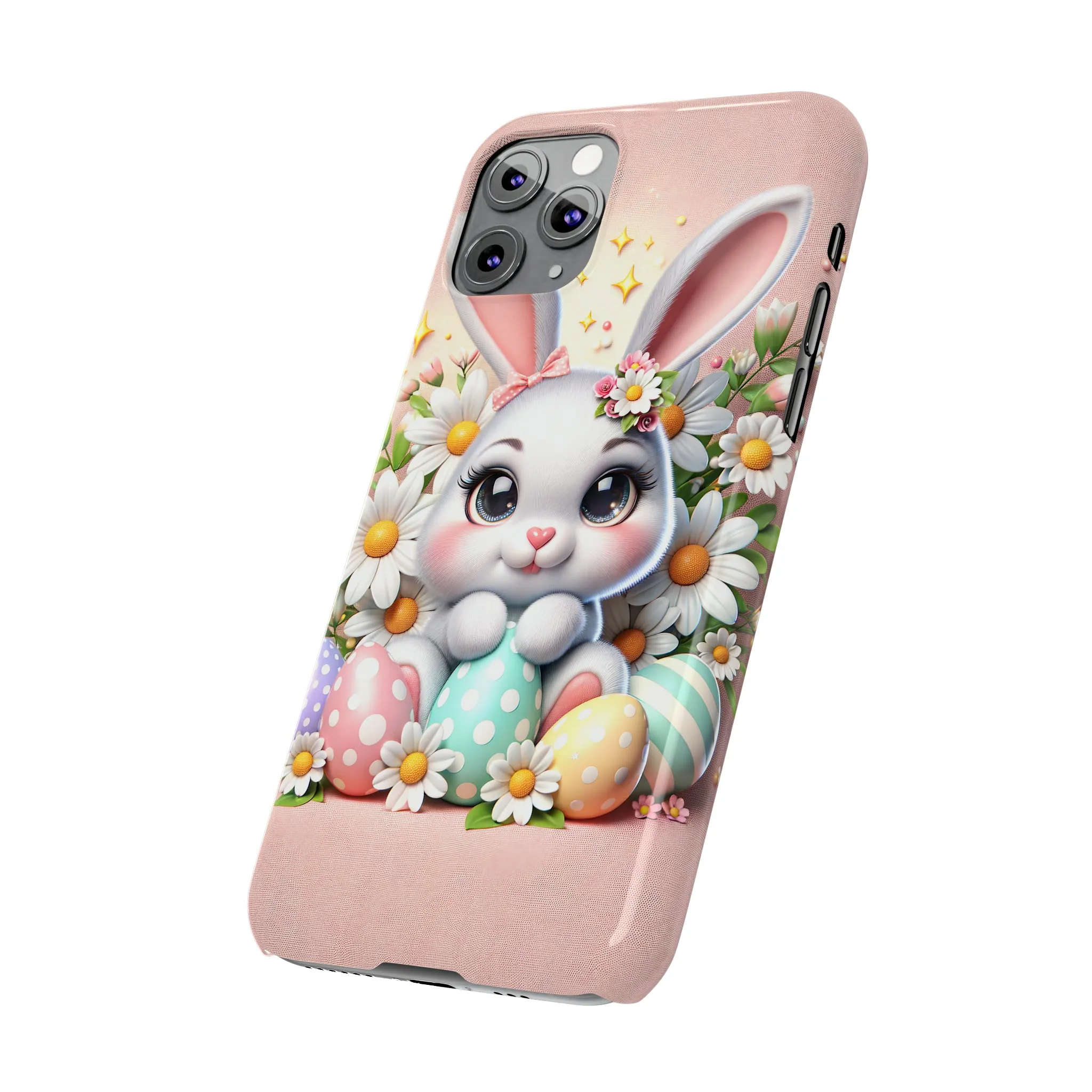 Easter Bunny Design Sleek Elegance Wireless-Charging Compatible Phone Case Slim Phone Case compatible with over 20 iphone models