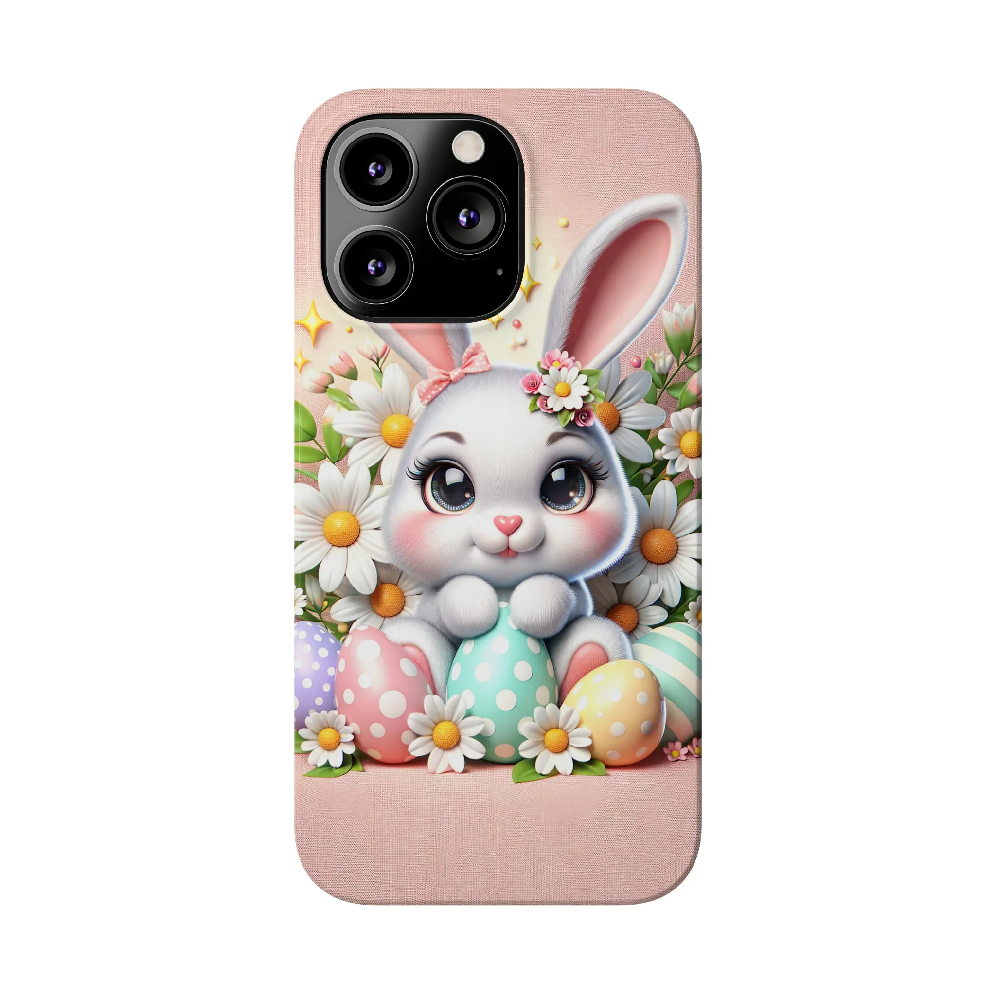 Easter Bunny Design Sleek Elegance Wireless-Charging Compatible Phone Case Slim Phone Case compatible with over 20 iphone models