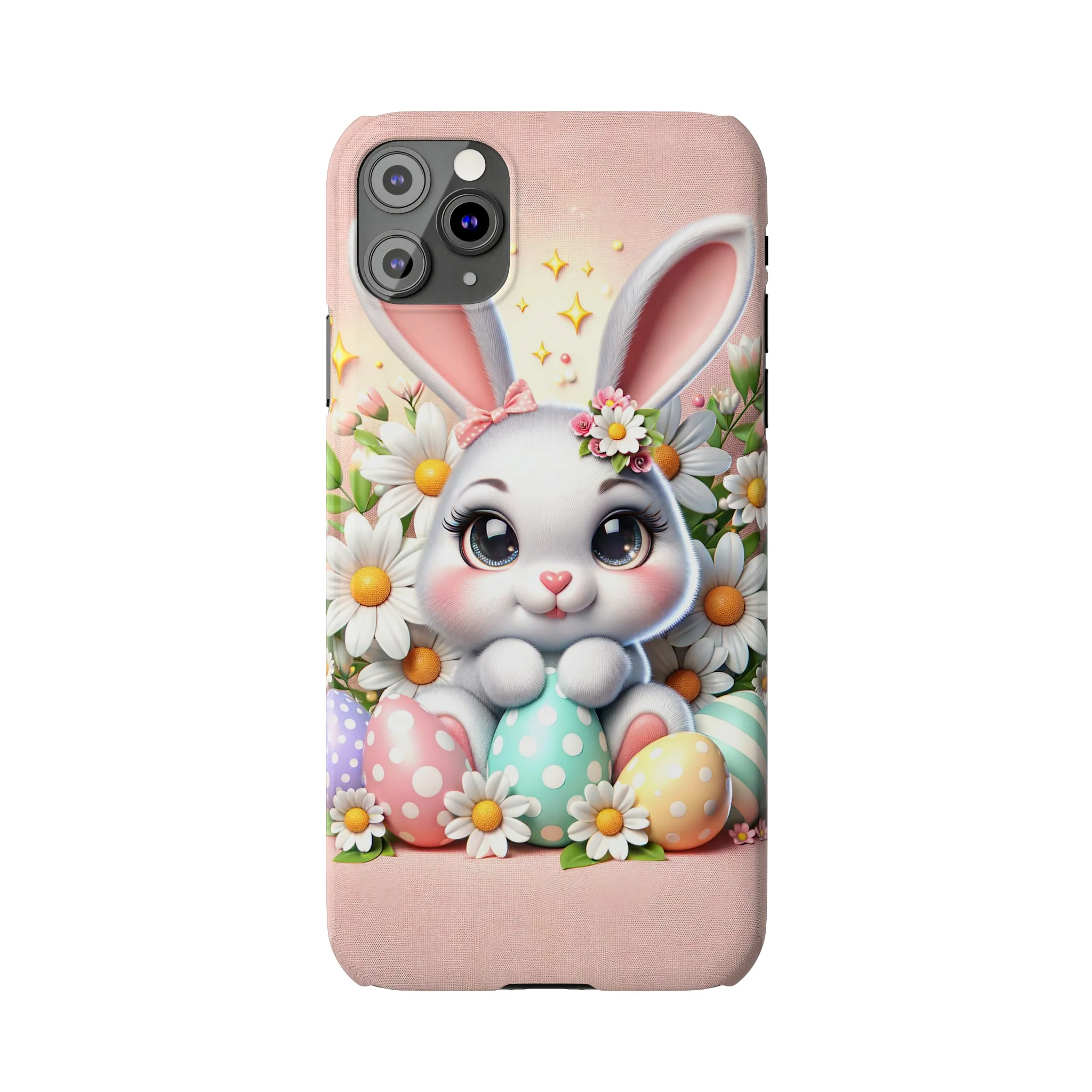 Easter Bunny Design Sleek Elegance Wireless-Charging Compatible Phone Case Slim Phone Case compatible with over 20 iphone models