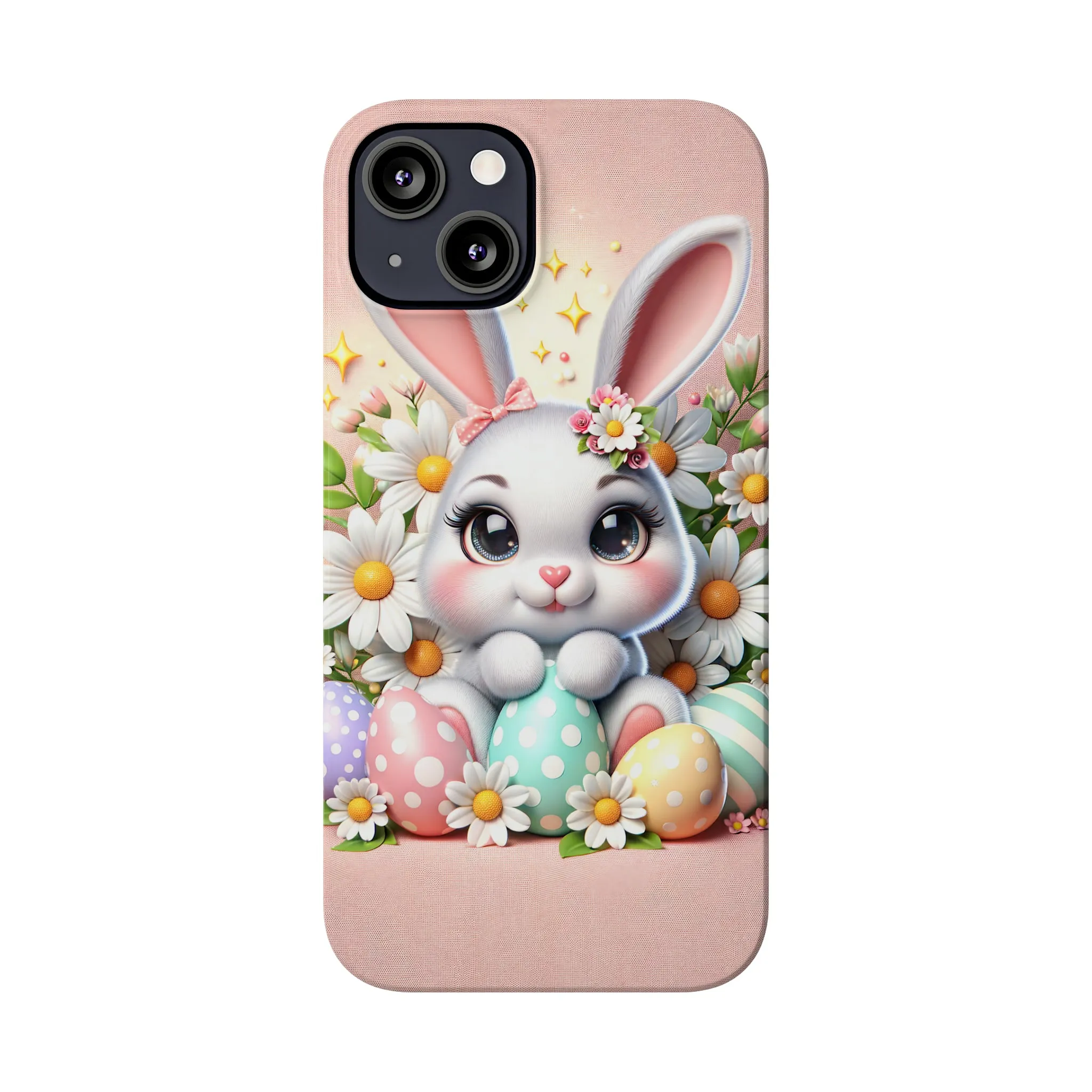 Easter Bunny Design Sleek Elegance Wireless-Charging Compatible Phone Case Slim Phone Case compatible with over 20 iphone models