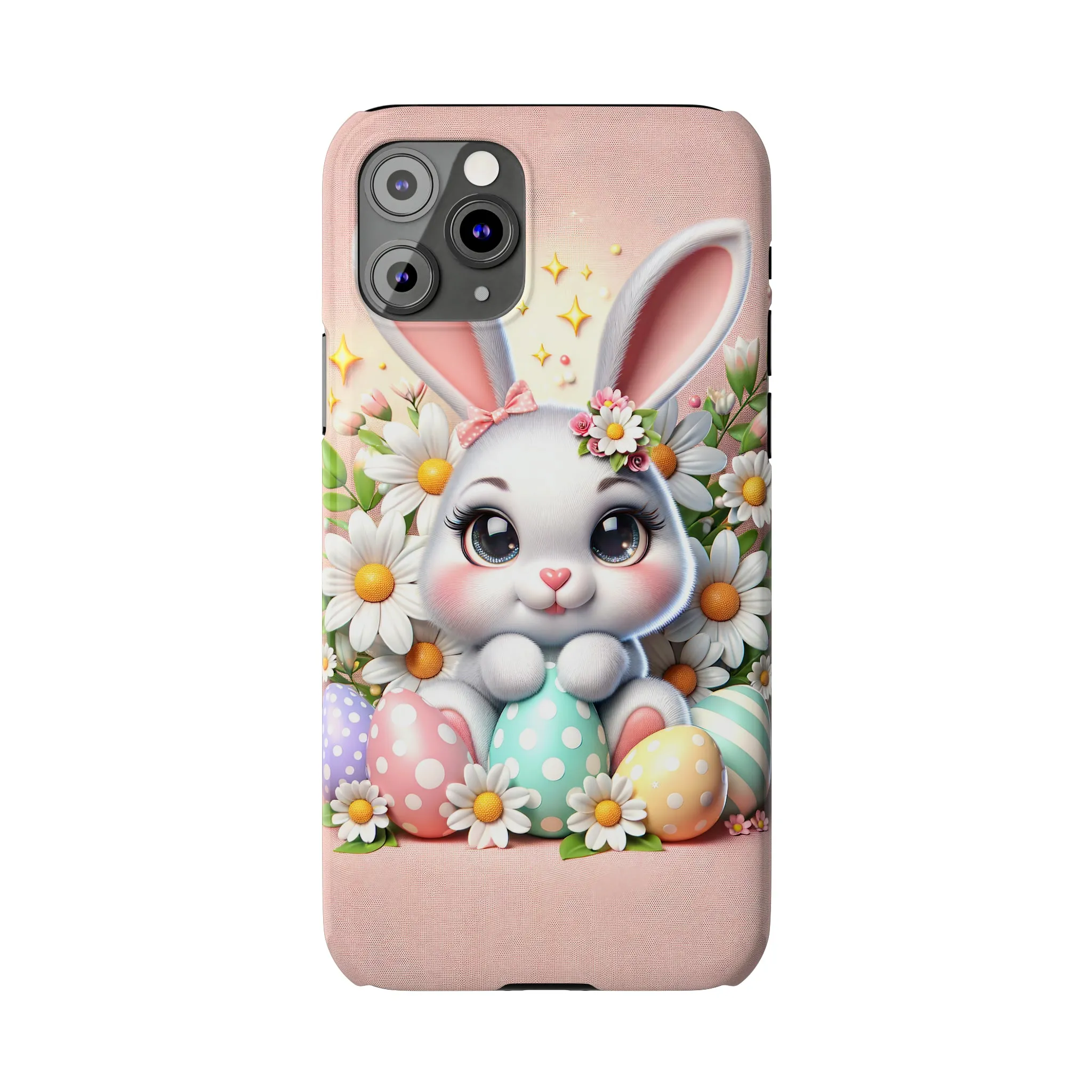 Easter Bunny Design Sleek Elegance Wireless-Charging Compatible Phone Case Slim Phone Case compatible with over 20 iphone models