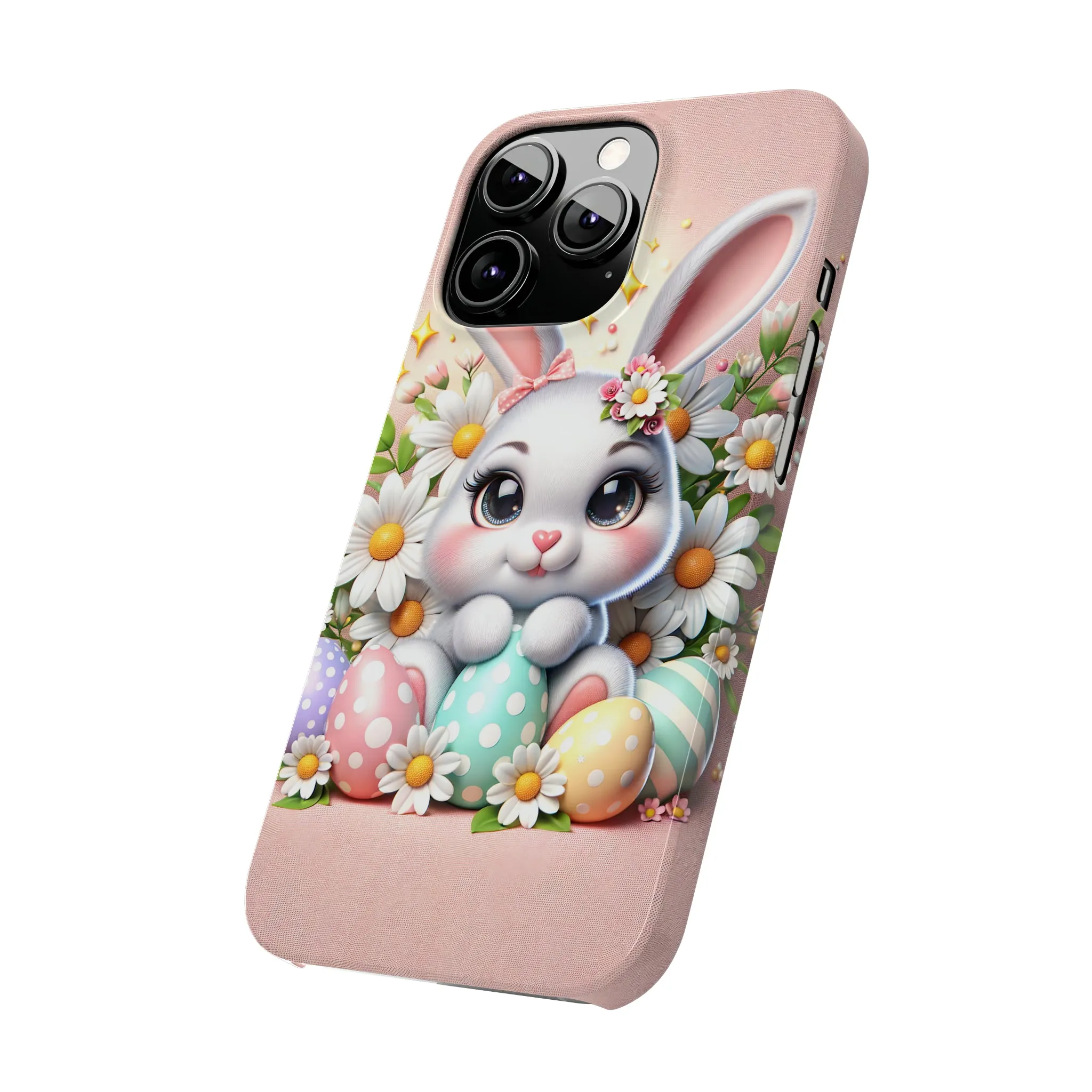 Easter Bunny Design Sleek Elegance Wireless-Charging Compatible Phone Case Slim Phone Case compatible with over 20 iphone models