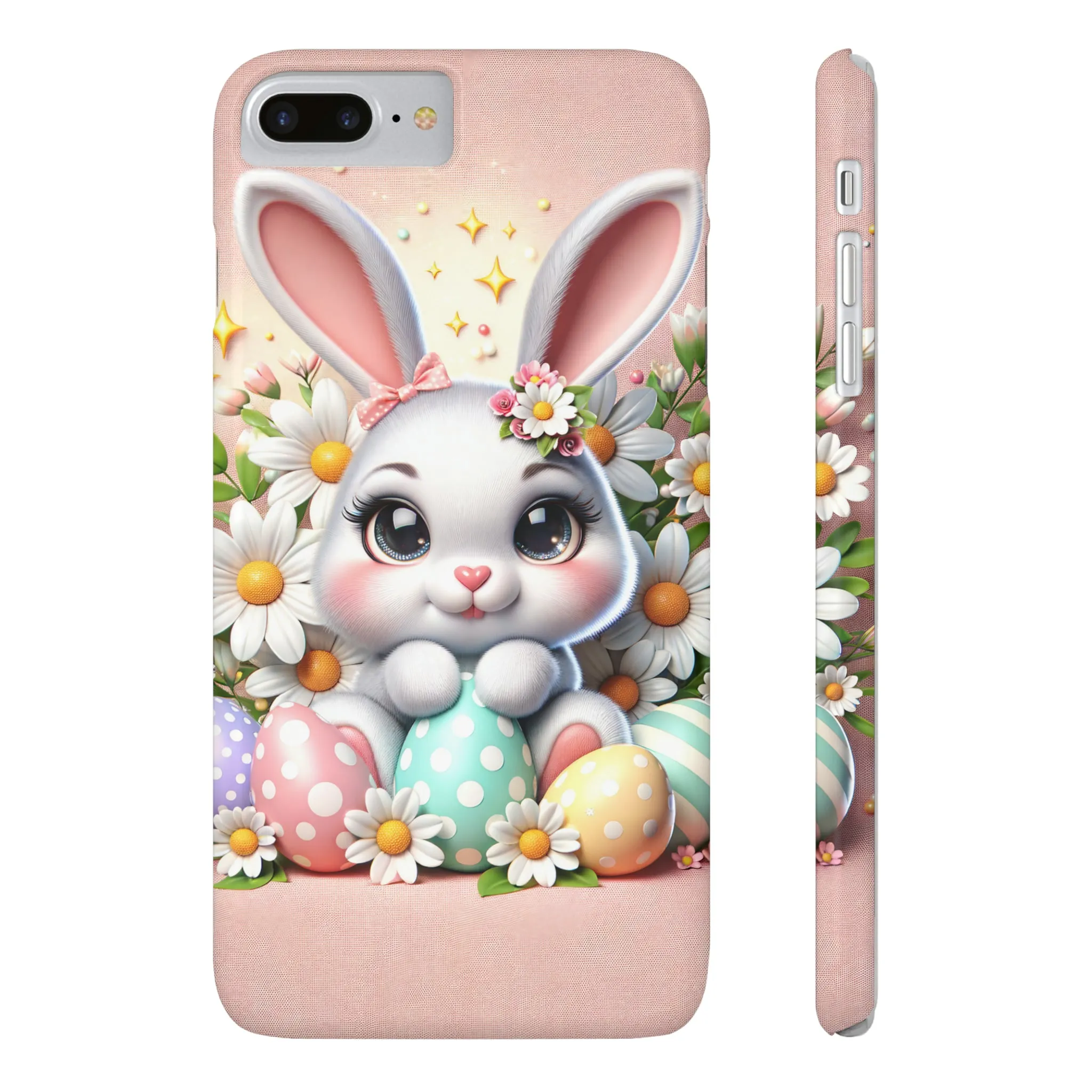 Easter Bunny Design Sleek Elegance Wireless-Charging Compatible Phone Case Slim Phone Case compatible with over 20 iphone models