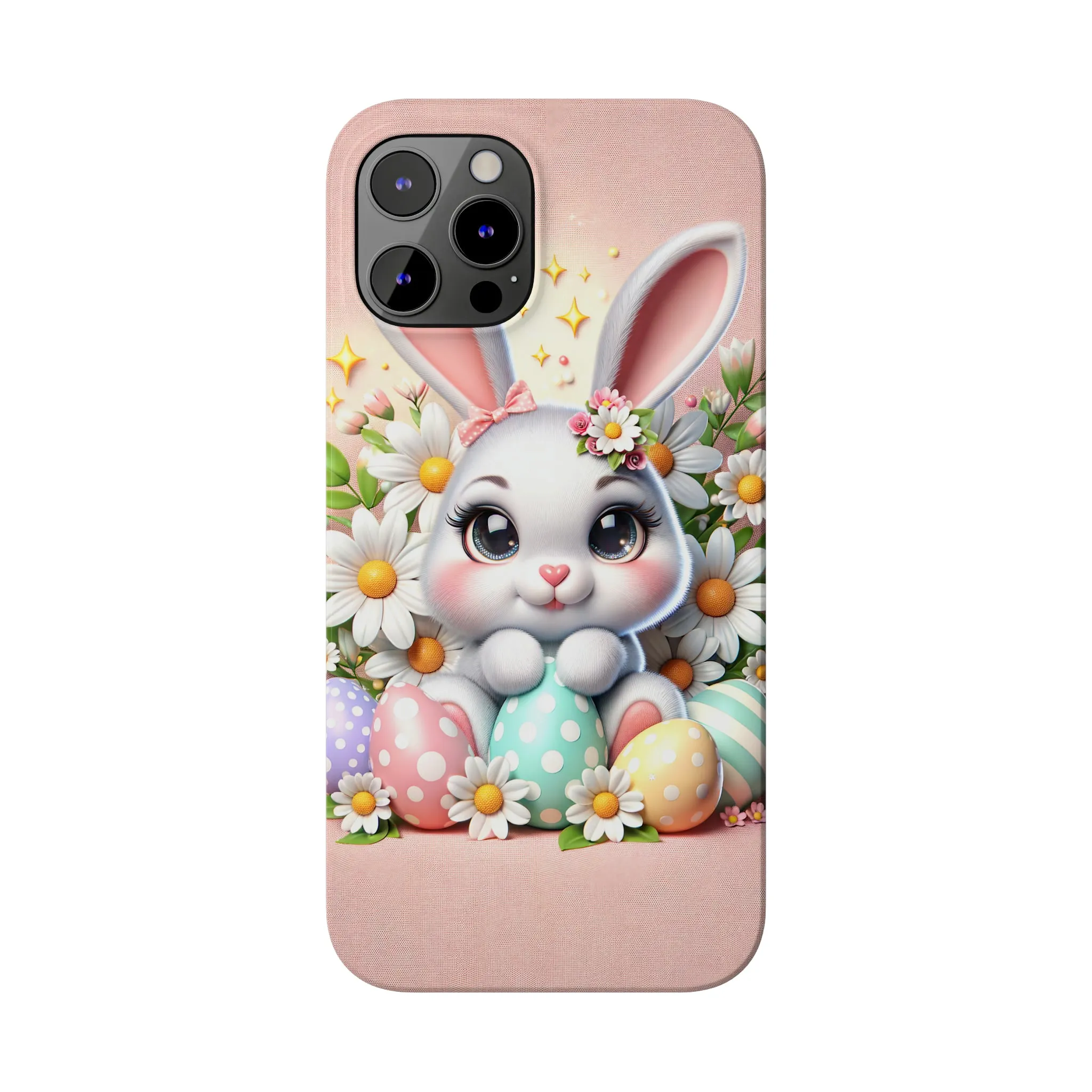 Easter Bunny Design Sleek Elegance Wireless-Charging Compatible Phone Case Slim Phone Case compatible with over 20 iphone models