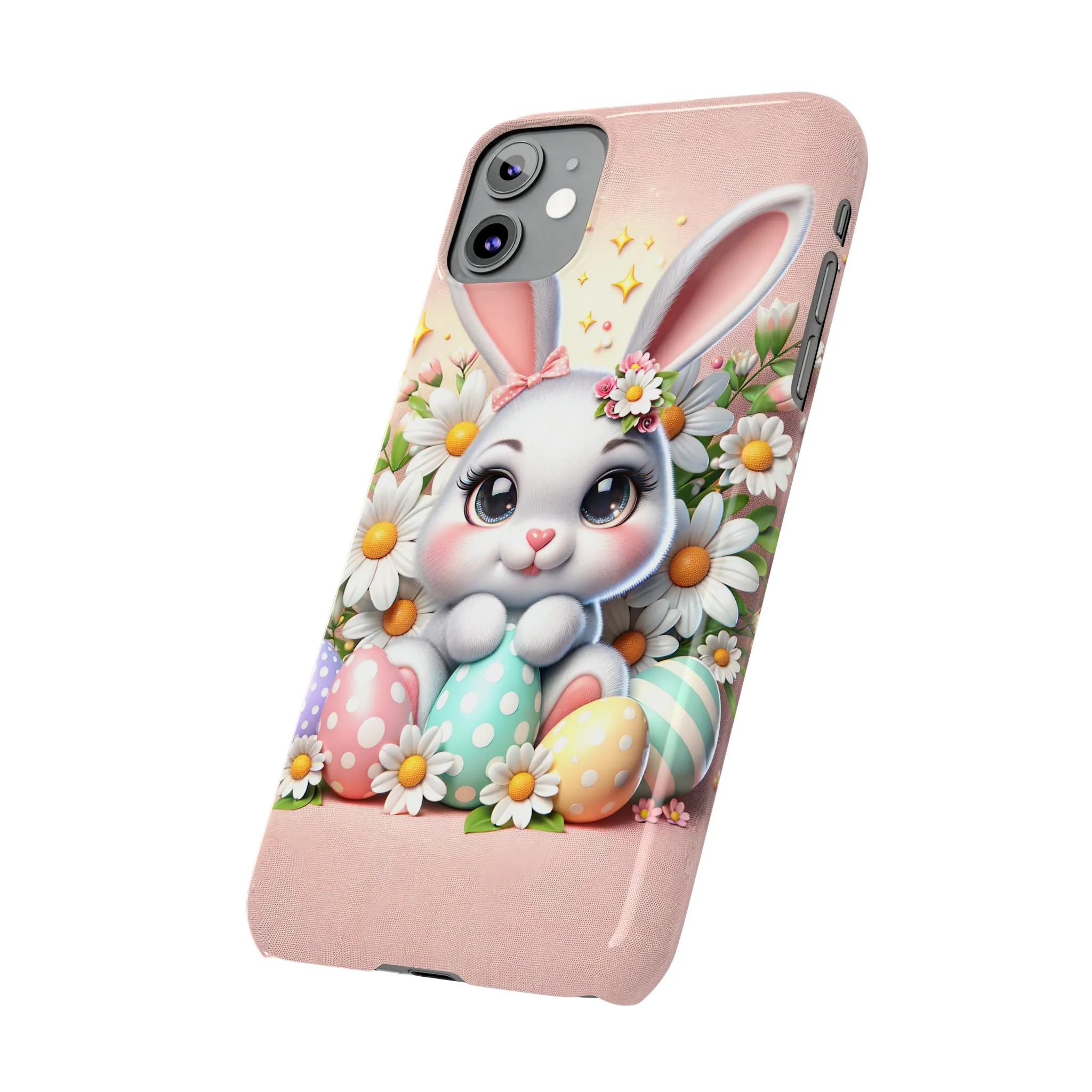 Easter Bunny Design Sleek Elegance Wireless-Charging Compatible Phone Case Slim Phone Case compatible with over 20 iphone models