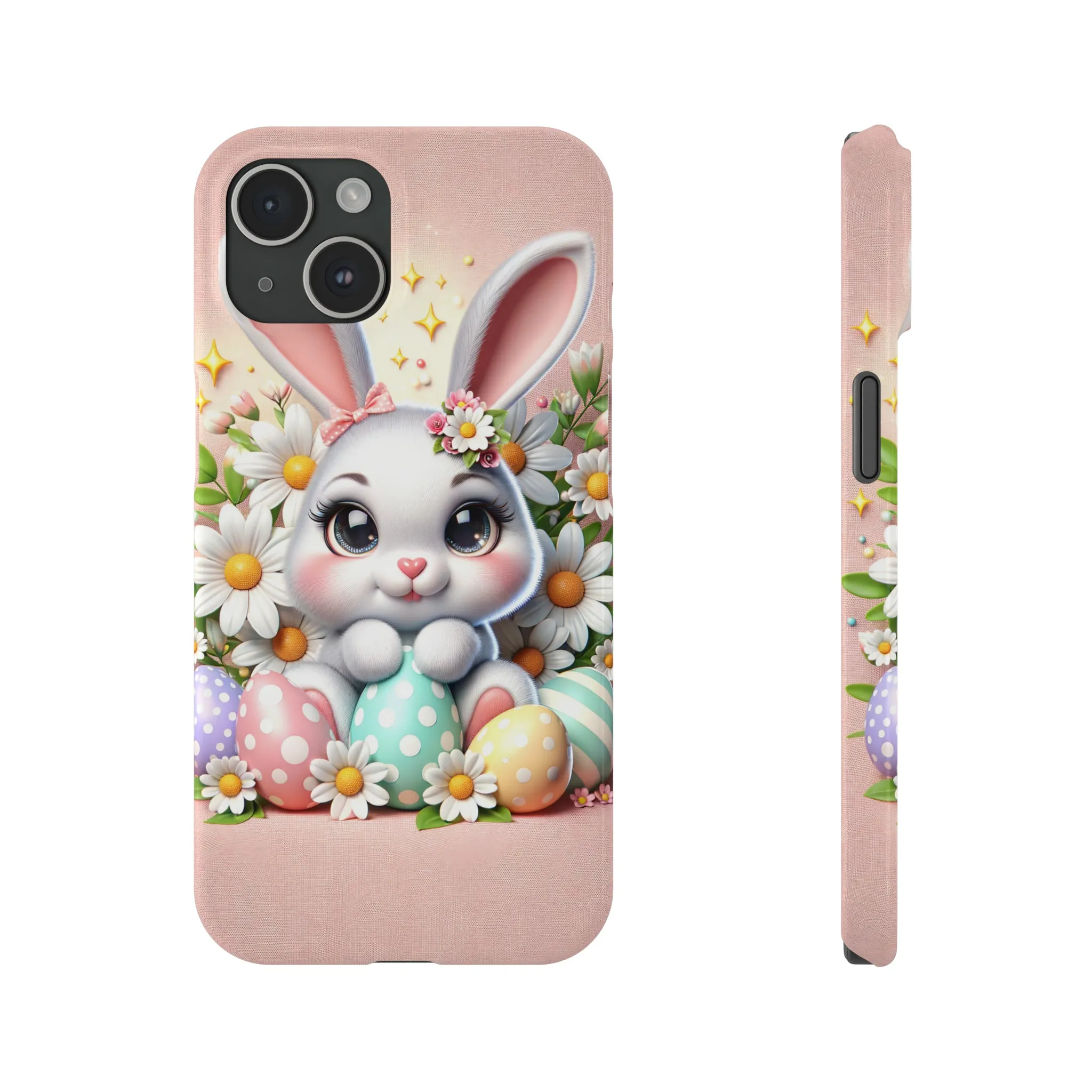 Easter Bunny Design Sleek Elegance Wireless-Charging Compatible Phone Case Slim Phone Case compatible with over 20 iphone models