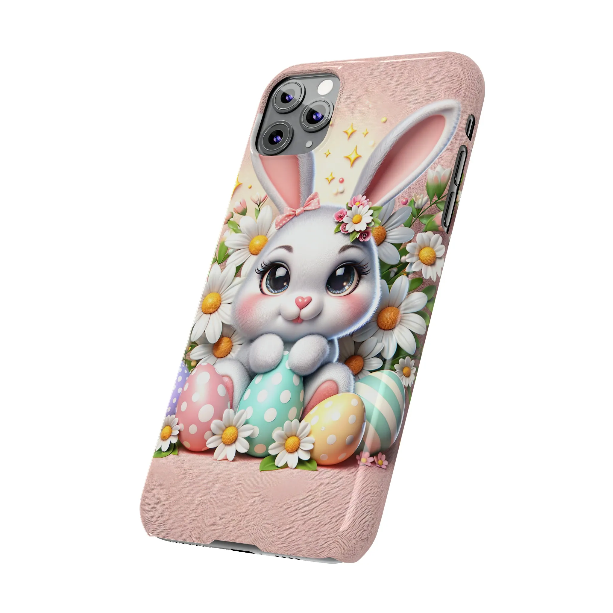 Easter Bunny Design Sleek Elegance Wireless-Charging Compatible Phone Case Slim Phone Case compatible with over 20 iphone models