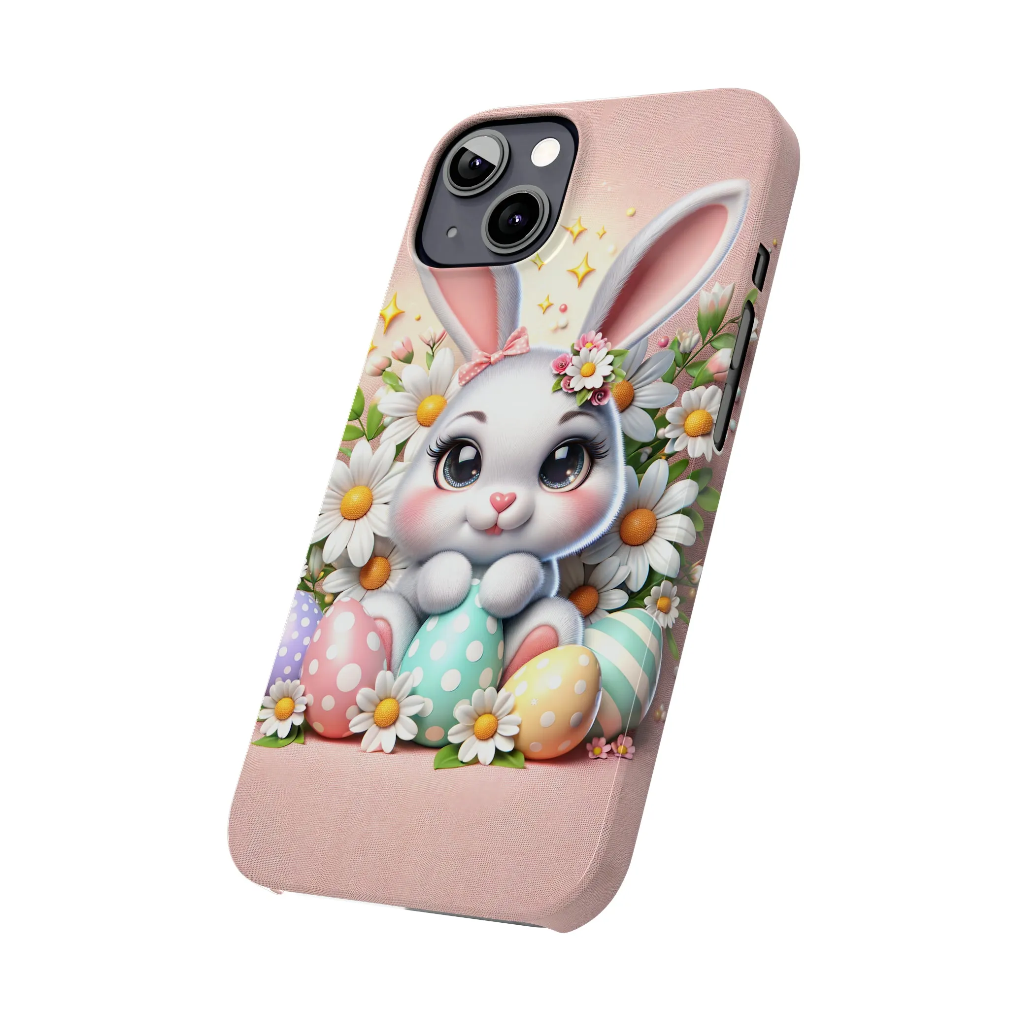 Easter Bunny Design Sleek Elegance Wireless-Charging Compatible Phone Case Slim Phone Case compatible with over 20 iphone models