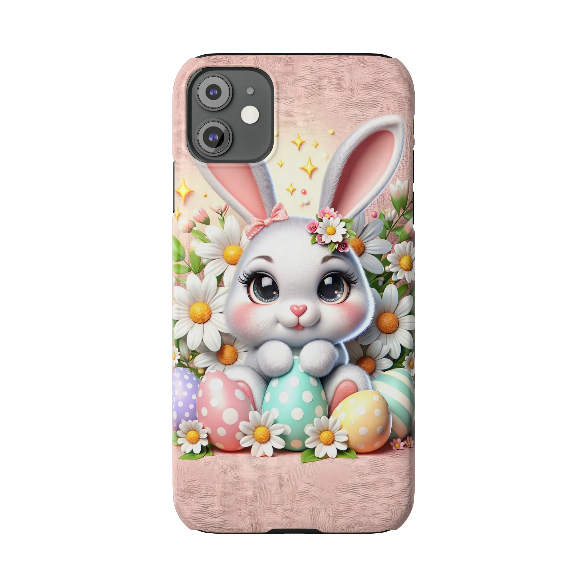 Easter Bunny Design Sleek Elegance Wireless-Charging Compatible Phone Case Slim Phone Case compatible with over 20 iphone models