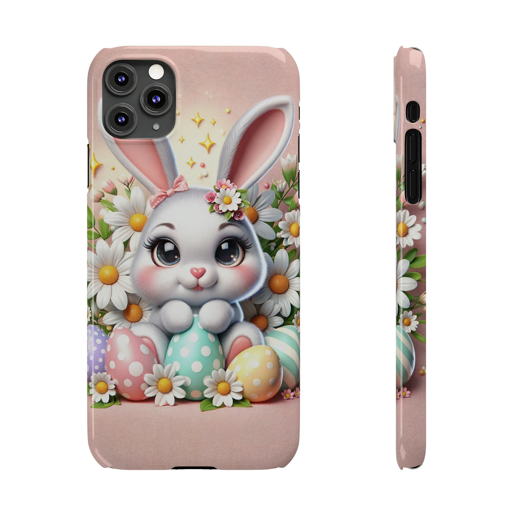 Easter Bunny Design Sleek Elegance Wireless-Charging Compatible Phone Case Slim Phone Case compatible with over 20 iphone models