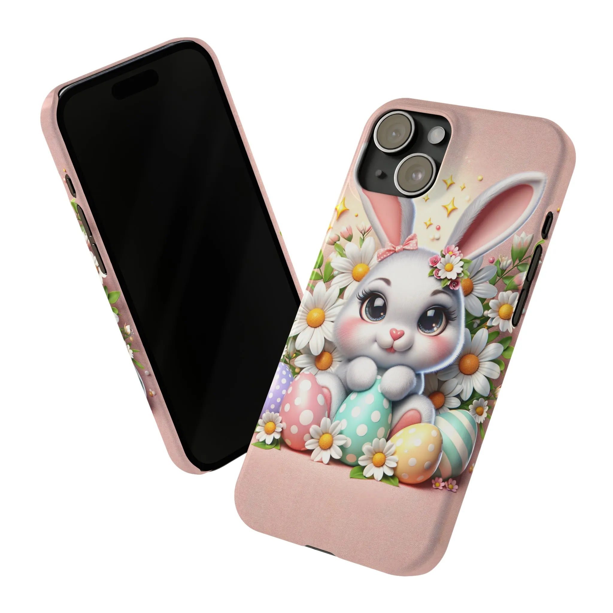 Easter Bunny Design Sleek Elegance Wireless-Charging Compatible Phone Case Slim Phone Case compatible with over 20 iphone models