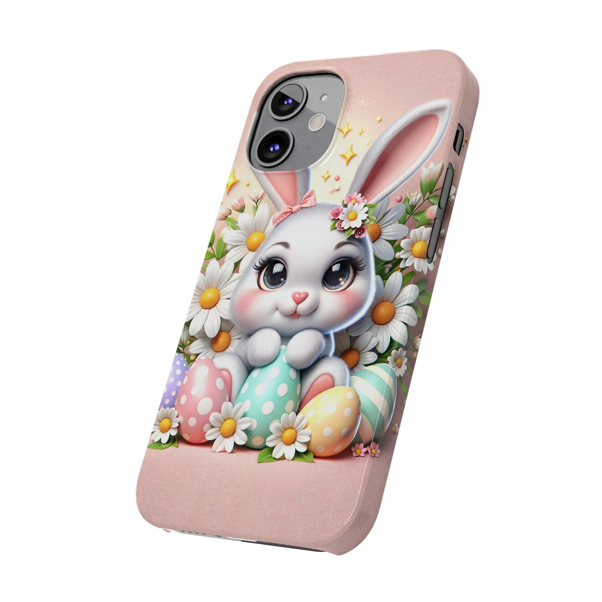 Easter Bunny Design Sleek Elegance Wireless-Charging Compatible Phone Case Slim Phone Case compatible with over 20 iphone models