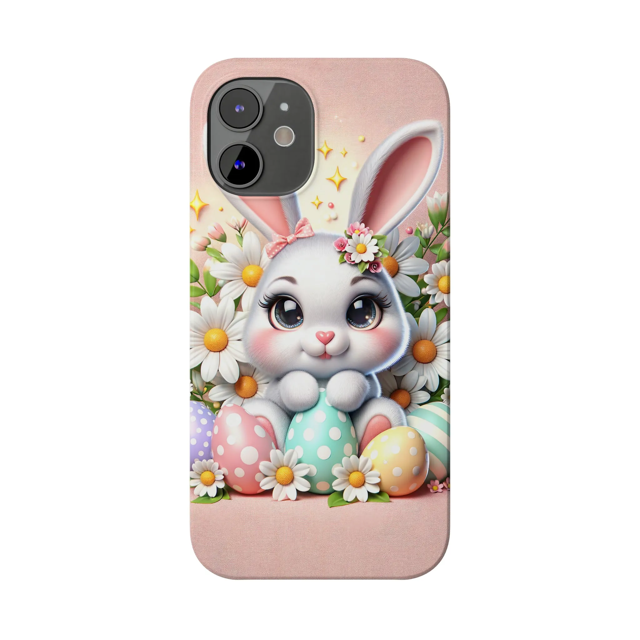 Easter Bunny Design Sleek Elegance Wireless-Charging Compatible Phone Case Slim Phone Case compatible with over 20 iphone models