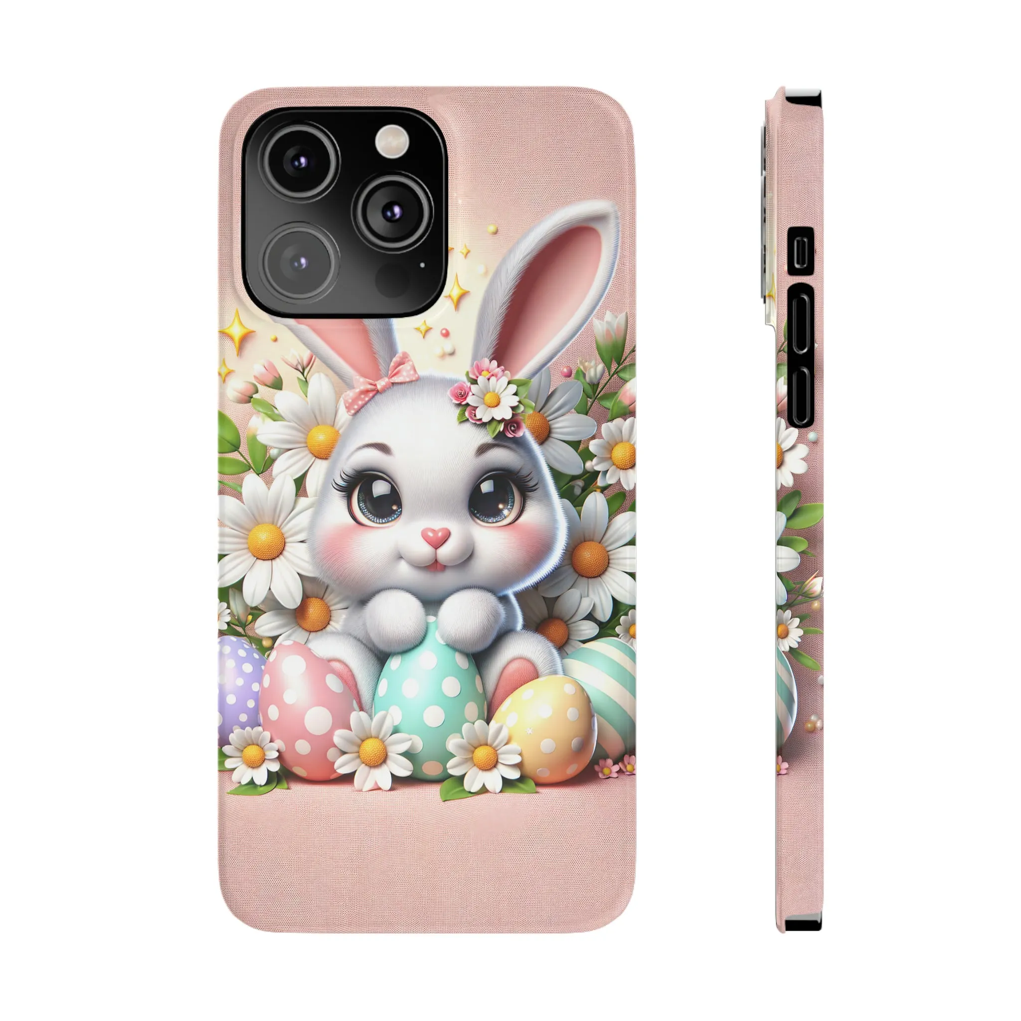 Easter Bunny Design Sleek Elegance Wireless-Charging Compatible Phone Case Slim Phone Case compatible with over 20 iphone models