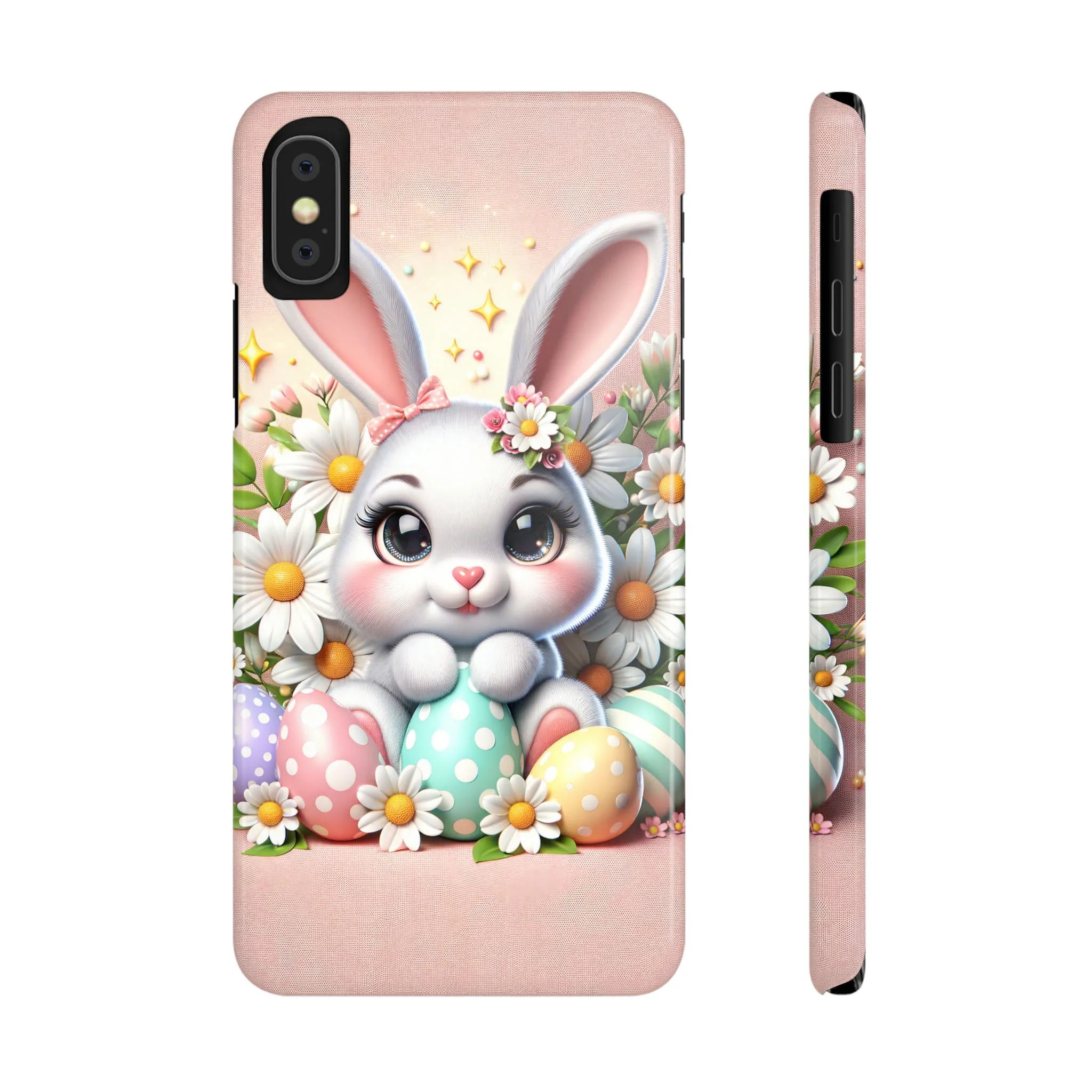 Easter Bunny Design Sleek Elegance Wireless-Charging Compatible Phone Case Slim Phone Case compatible with over 20 iphone models